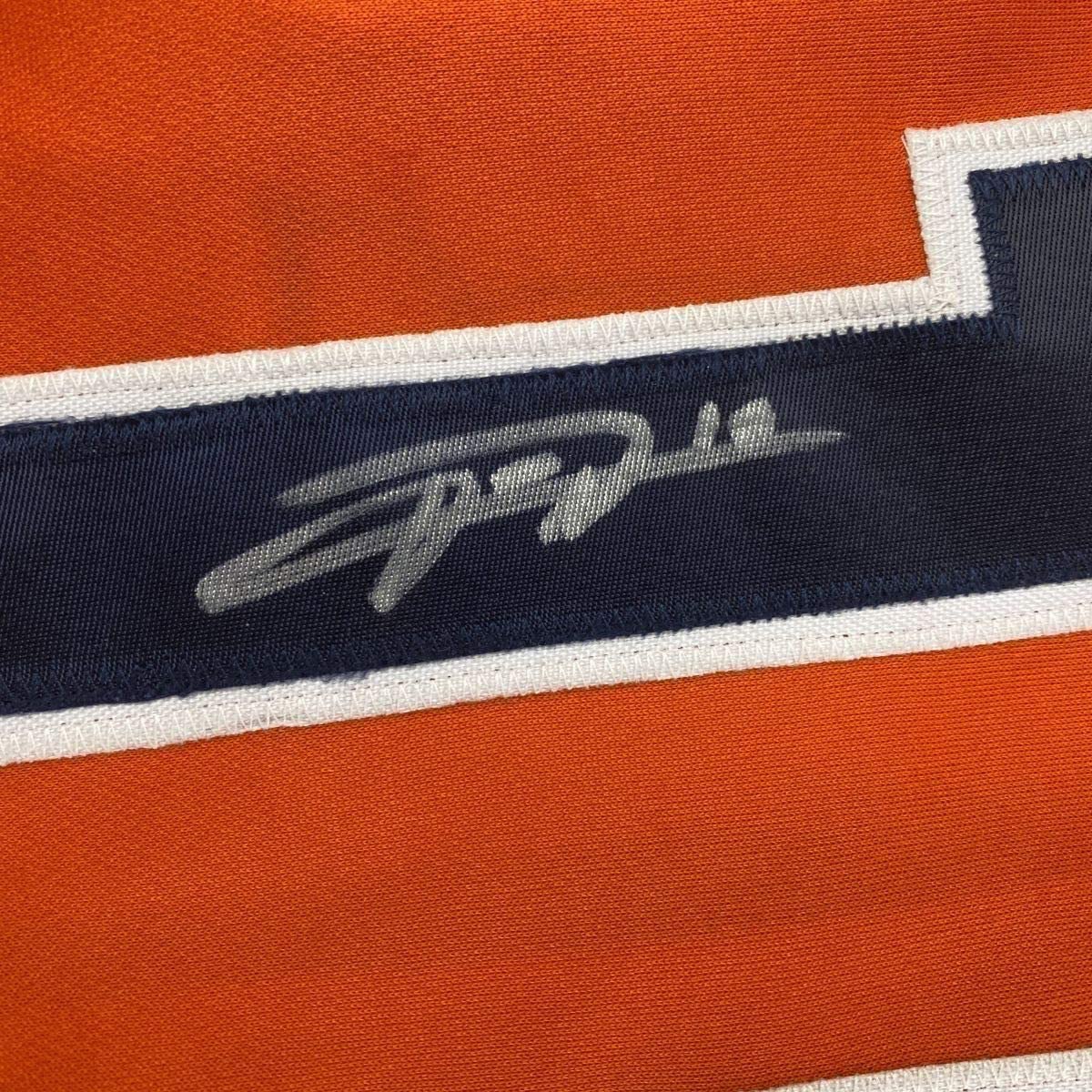 Framed Autographed/Signed Yulieski Yuli Gurriel 33x42 Houston Orange Baseball Jersey JSA COA