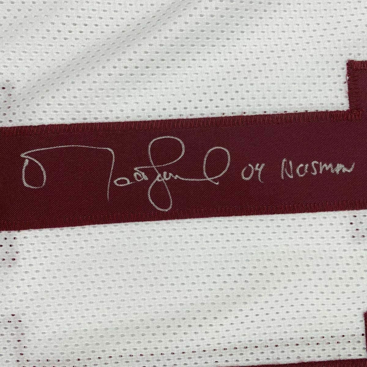 Framed Autographed/Signed Matt Leinart 04 Heisman 33x42 USC Southen Cal White College Football Jersey JSA COA