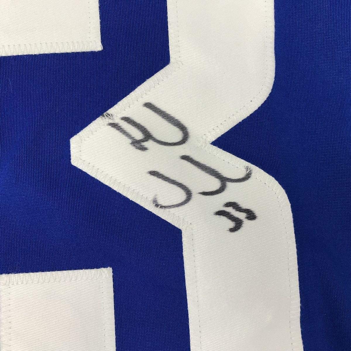 Framed Autographed/Signed Henrik Sedin 33x42 Vancouver Blue Hockey Jersey JSA COA Holo Only