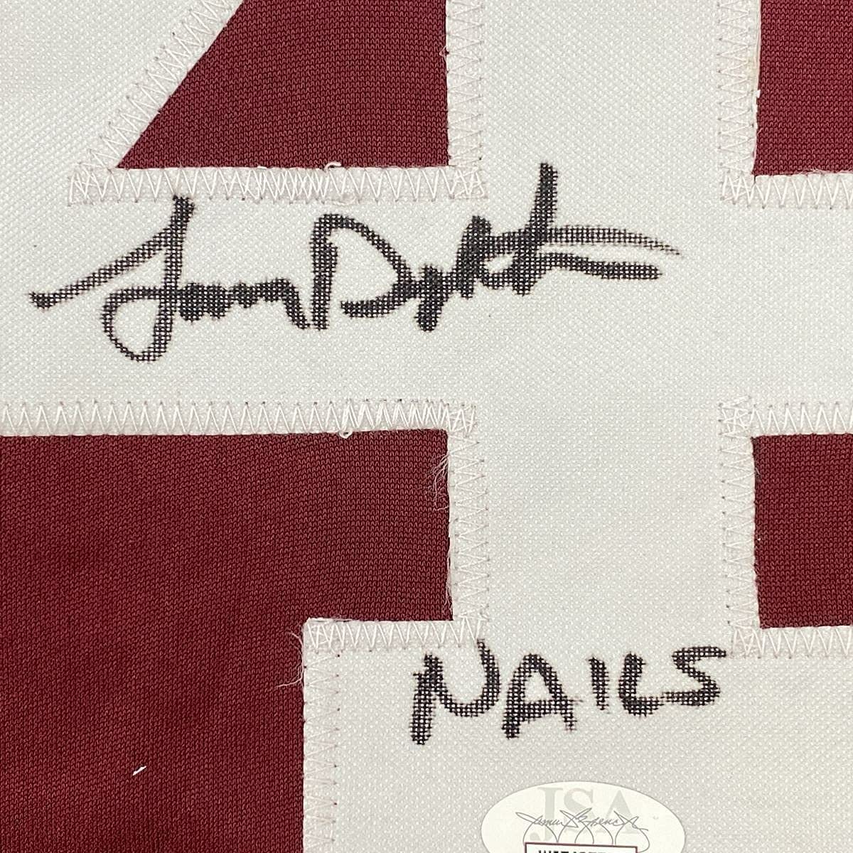 Framed Autographed/Signed Lenny Dykstra Nails 33x42 Philadelphia Maroon Baseball Jersey JSA COA