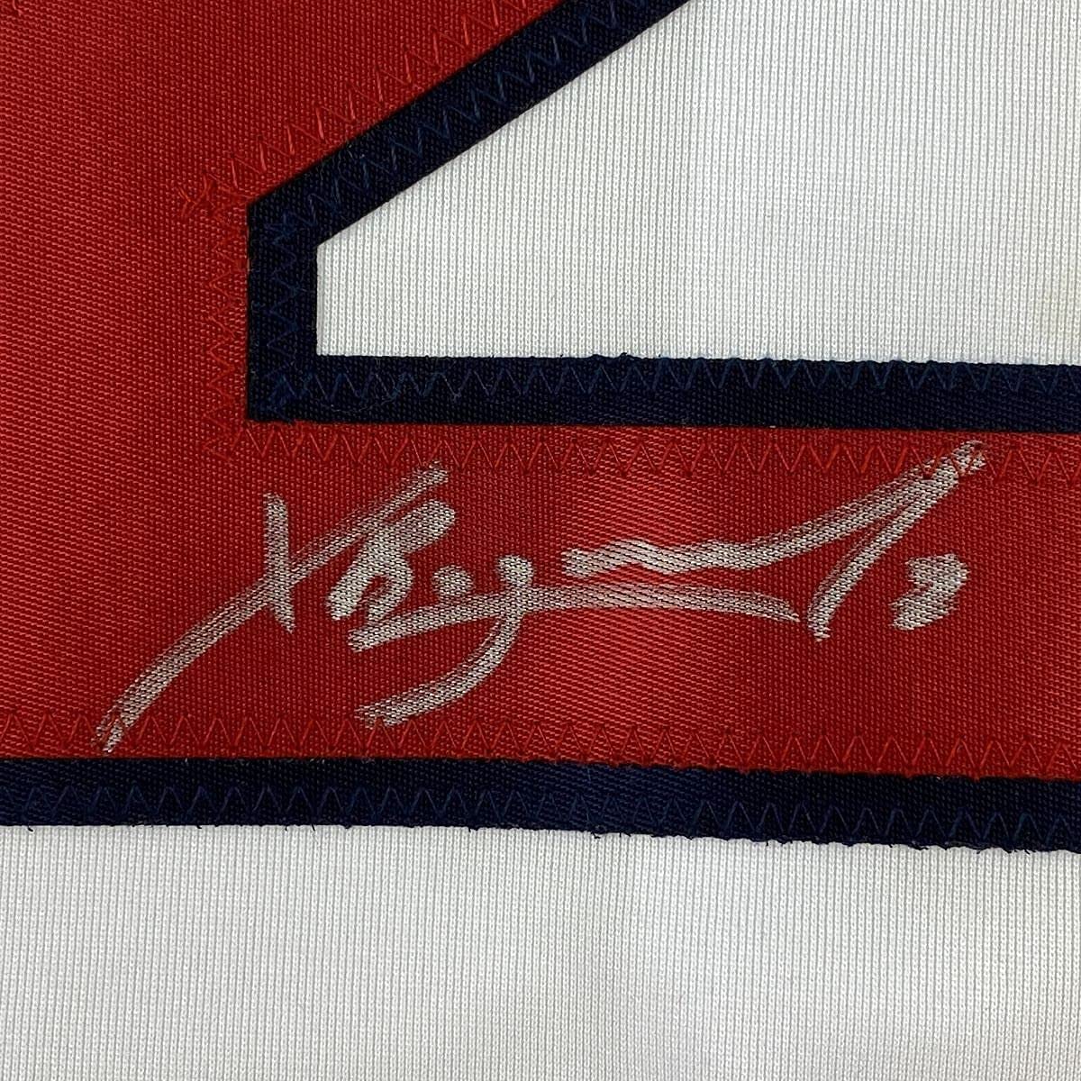 Framed Autographed/Signed Xander Bogaerts 33x42 Boston White Baseball Jersey PSA/DNA COA