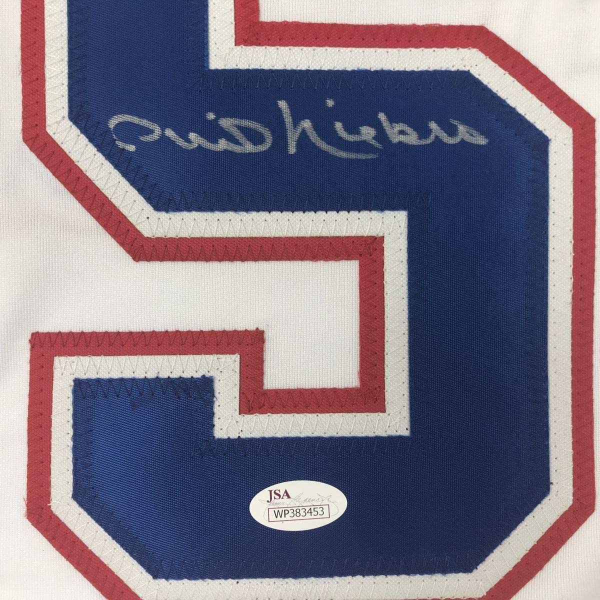 Framed Autographed/Signed Phil Niekro 33x42 Atlanta White Baseball Jersey JSA COA