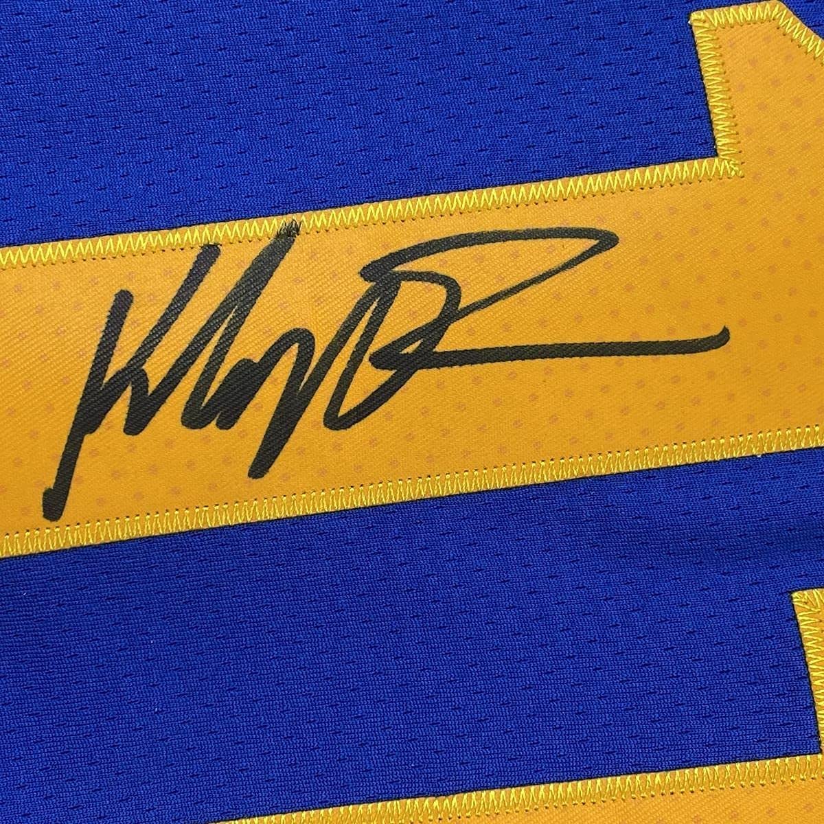 Framed Autographed/Signed Klay Thompson 33x42 Golden State Blue Basketball Jersey PSA/DNA COA