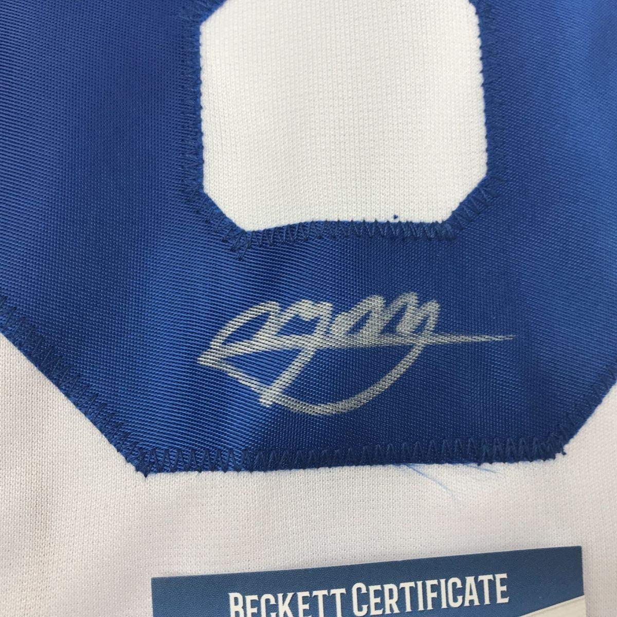 Framed Autographed/Signed Manny Machado 33x42 Los Angeles LA White Baseball Jersey Beckett BAS COA