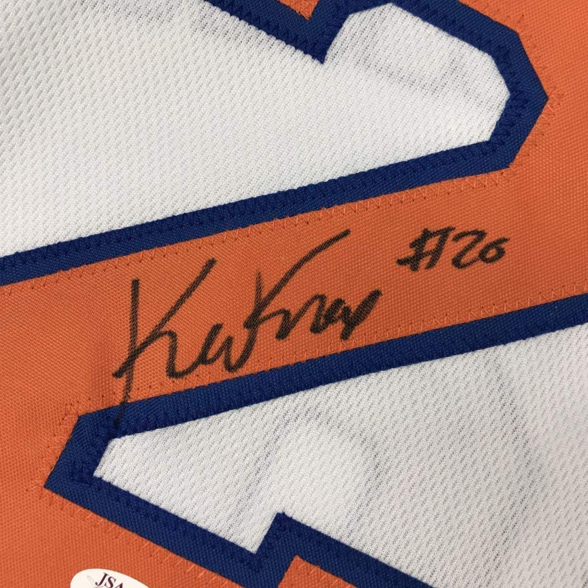 Framed Autographed/Signed Kevin Knox 33x42 New York White Basketball Jersey JSA COA