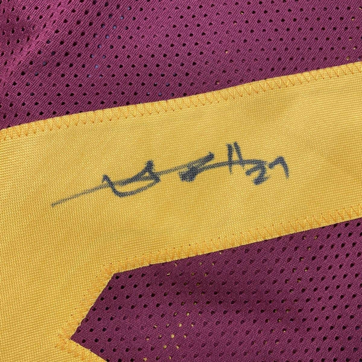 Framed Autographed/Signed Antonio Brown 33x42 Central Michigan Maroon College Football Jersey JSA COA