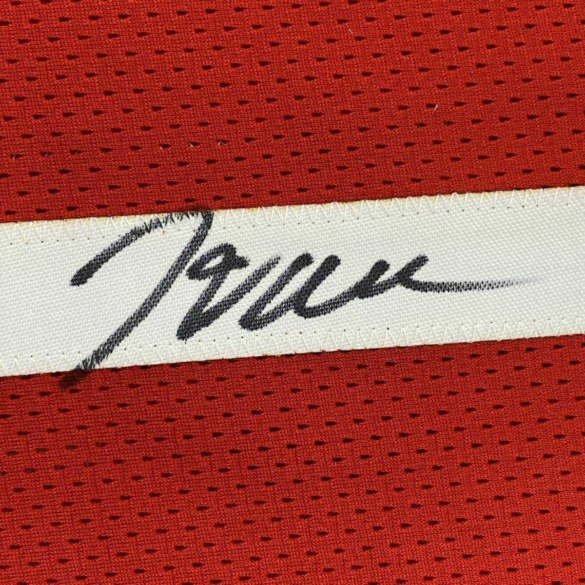 Framed Autographed/Signed John Wall 33x42 Houston Red Basketball Jersey JSA COA