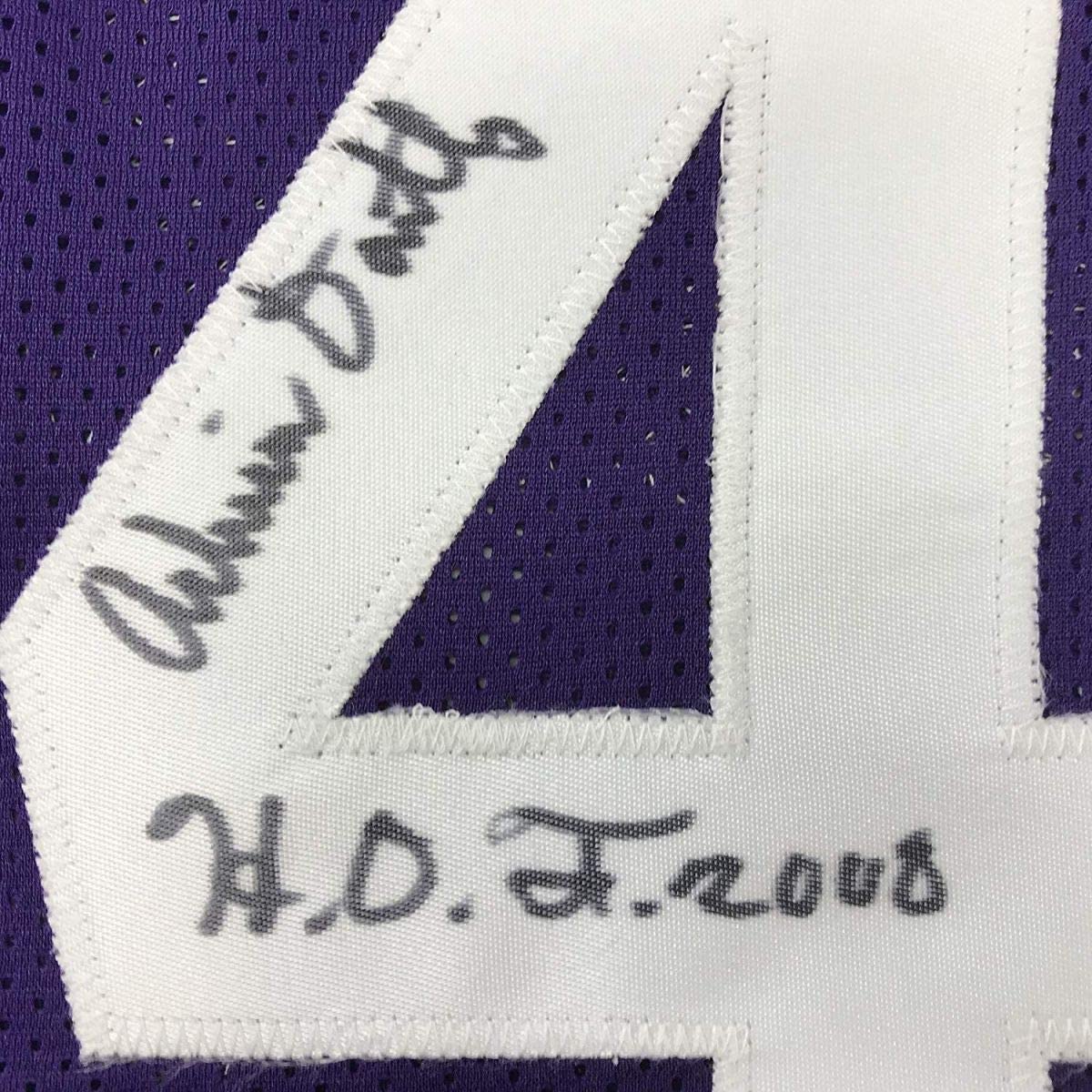 Autographed/Signed Adrian Dantley"HOF 2008" Utah Purple Basketball Jersey JSA COA