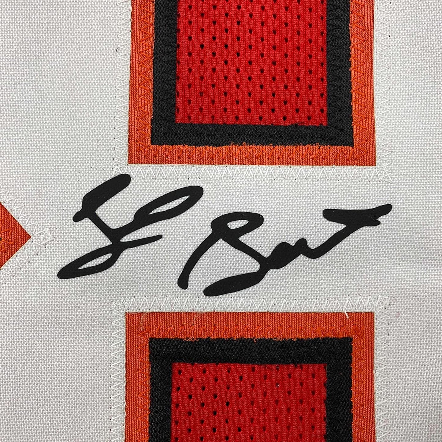 Framed Facsimile Autographed Shaquil Shaq Barrett 35x39 Tampa Bay Red Reprint Laser Auto Football Jersey