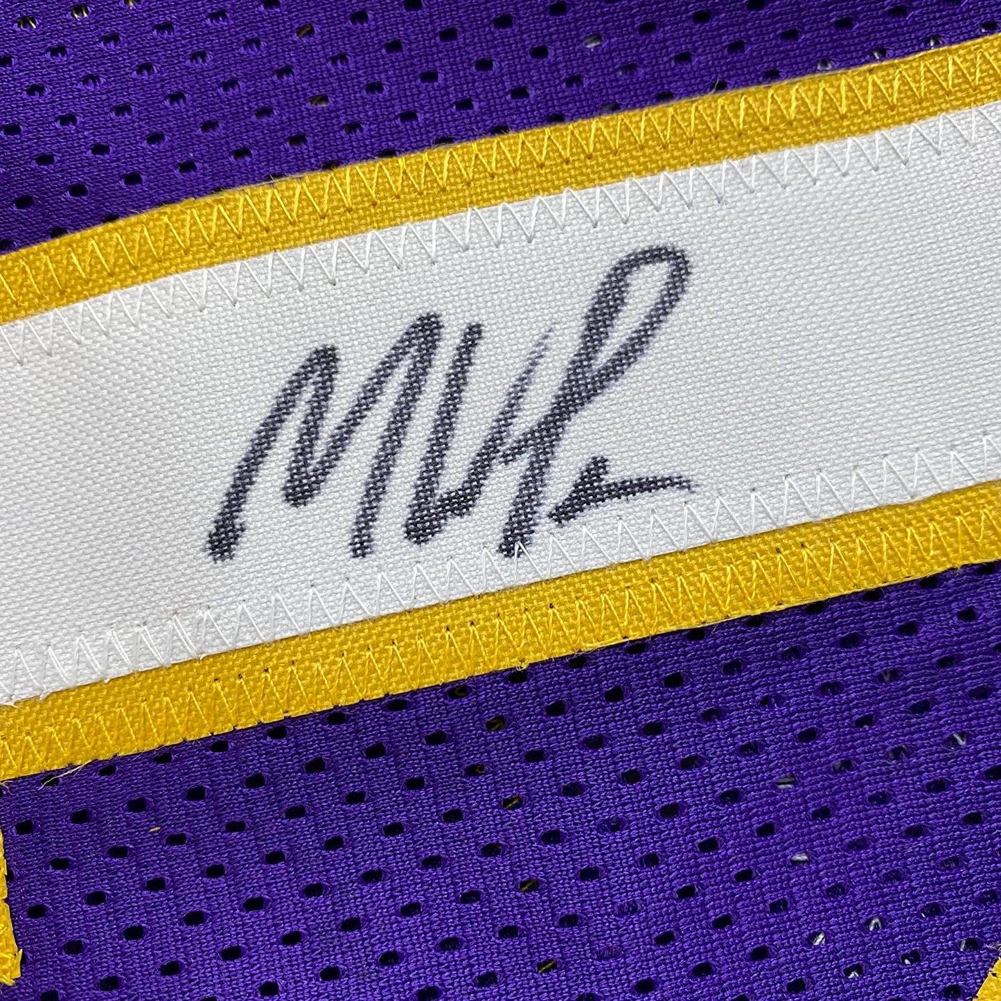 Framed Autographed/Signed Metta World Peace 35x39 Los Angeles LA Purple Basketball Jersey PSA/DNA COA