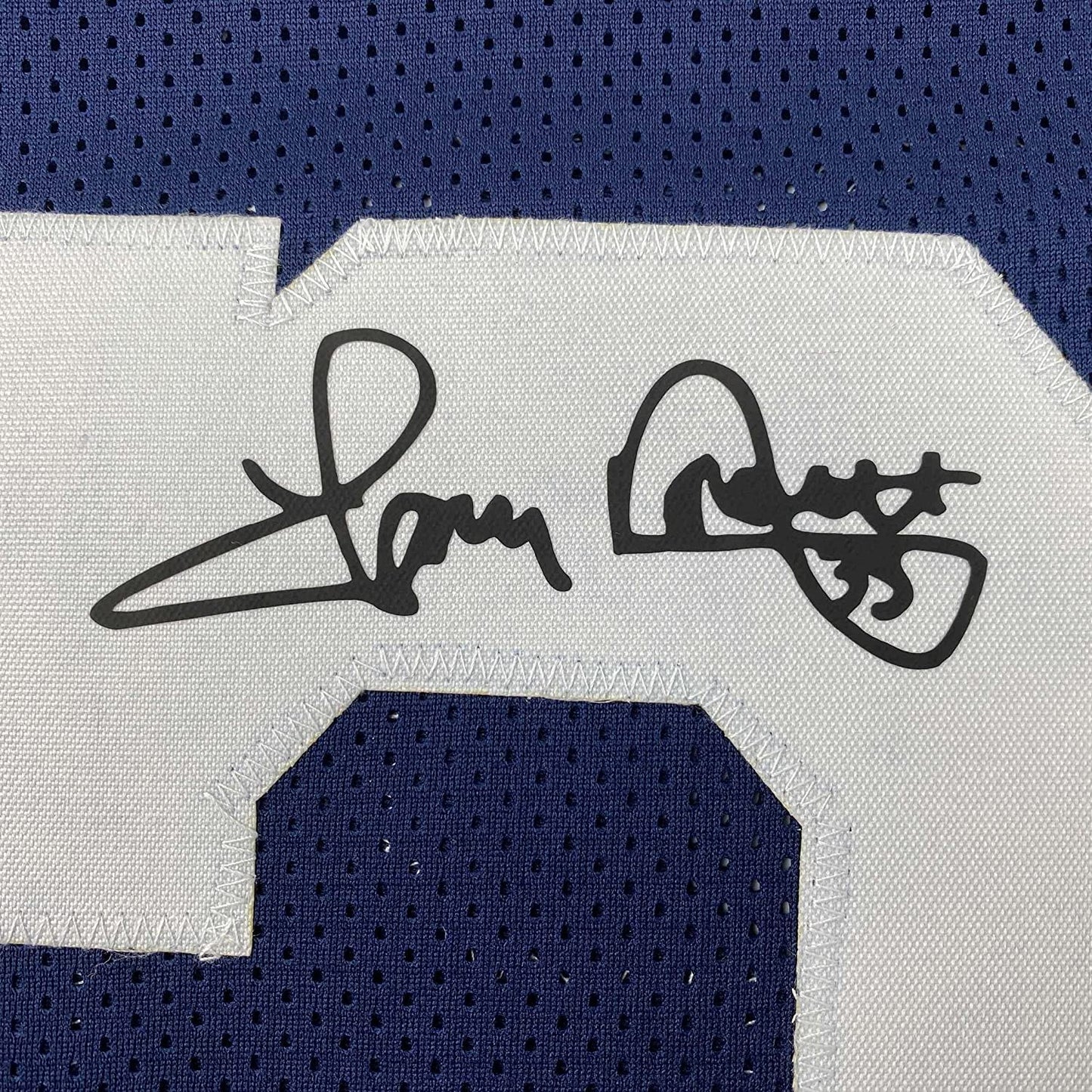 Framed Facsimile Autographed Tony Dorsett 35x39 Dallas Thanksgiving Day Reprint Laser Auto Football Jersey