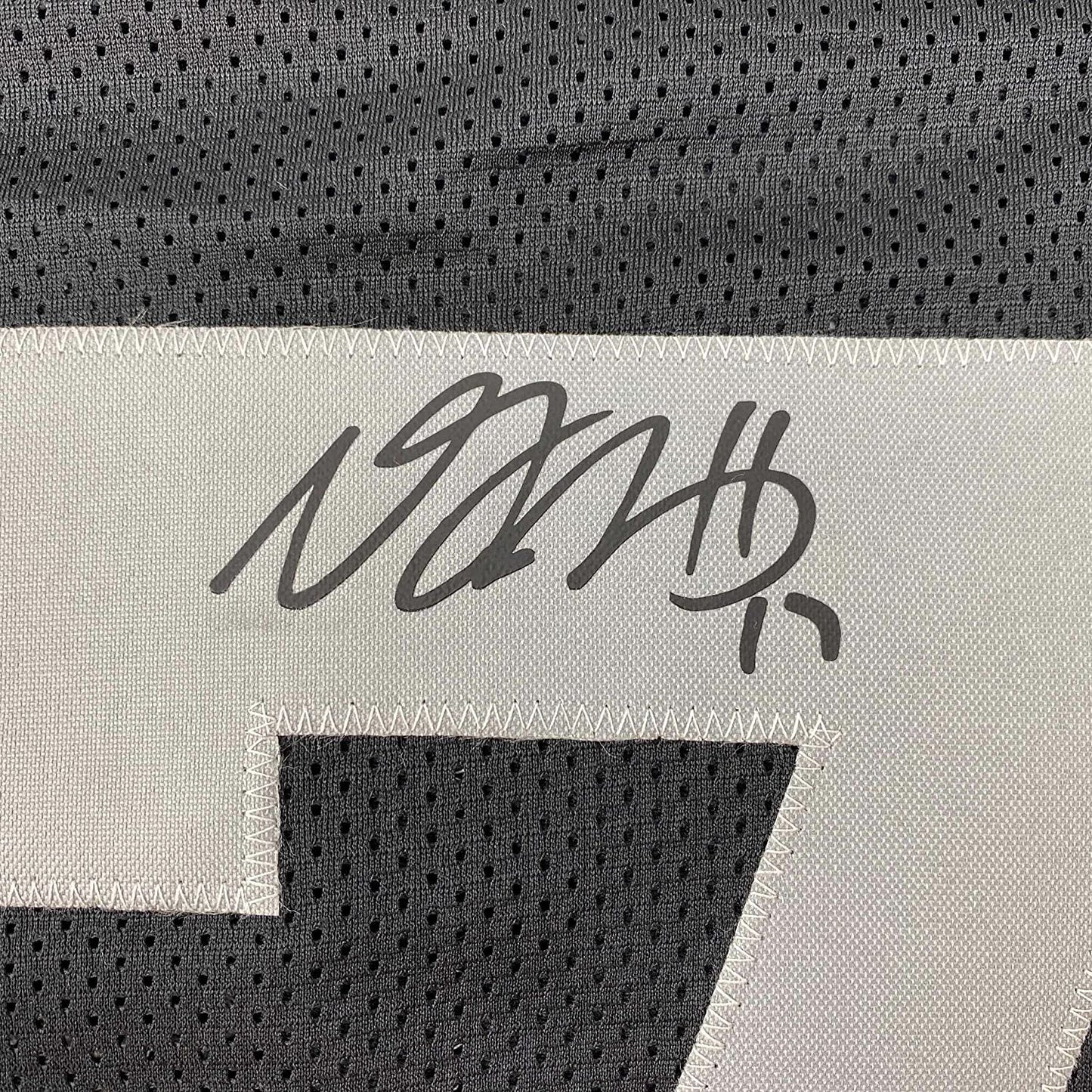 Framed Facsimile Autographed Davante Adams 35x39 Oakland Las Vegas Black Reprint Laser Auto Football Jersey