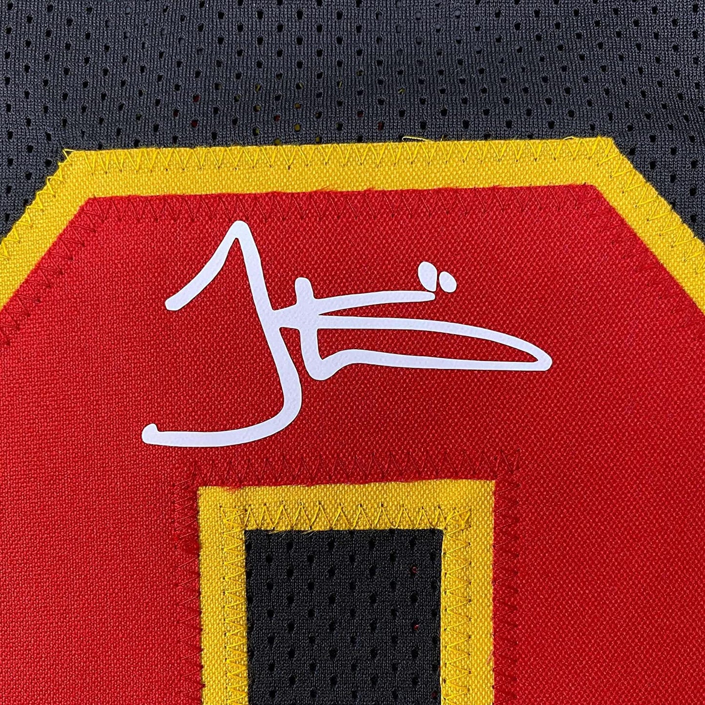 Framed Facsimile Autographed Tyreek Hill 35x39 Kansas City Black Reprint Laser Auto Football Jersey Size Men's XL