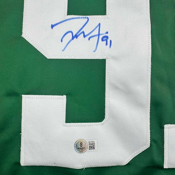 Framed Autographed/Signed Tyler Seguin 35x39 Dallas Green Hockey Jersey Beckett BAS COA