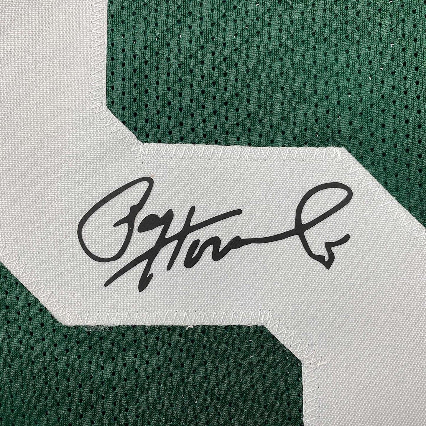 Framed Facsimile Autographed Paul Hornung 35x39 Green Bay Green Reprint Laser Auto Football Jersey