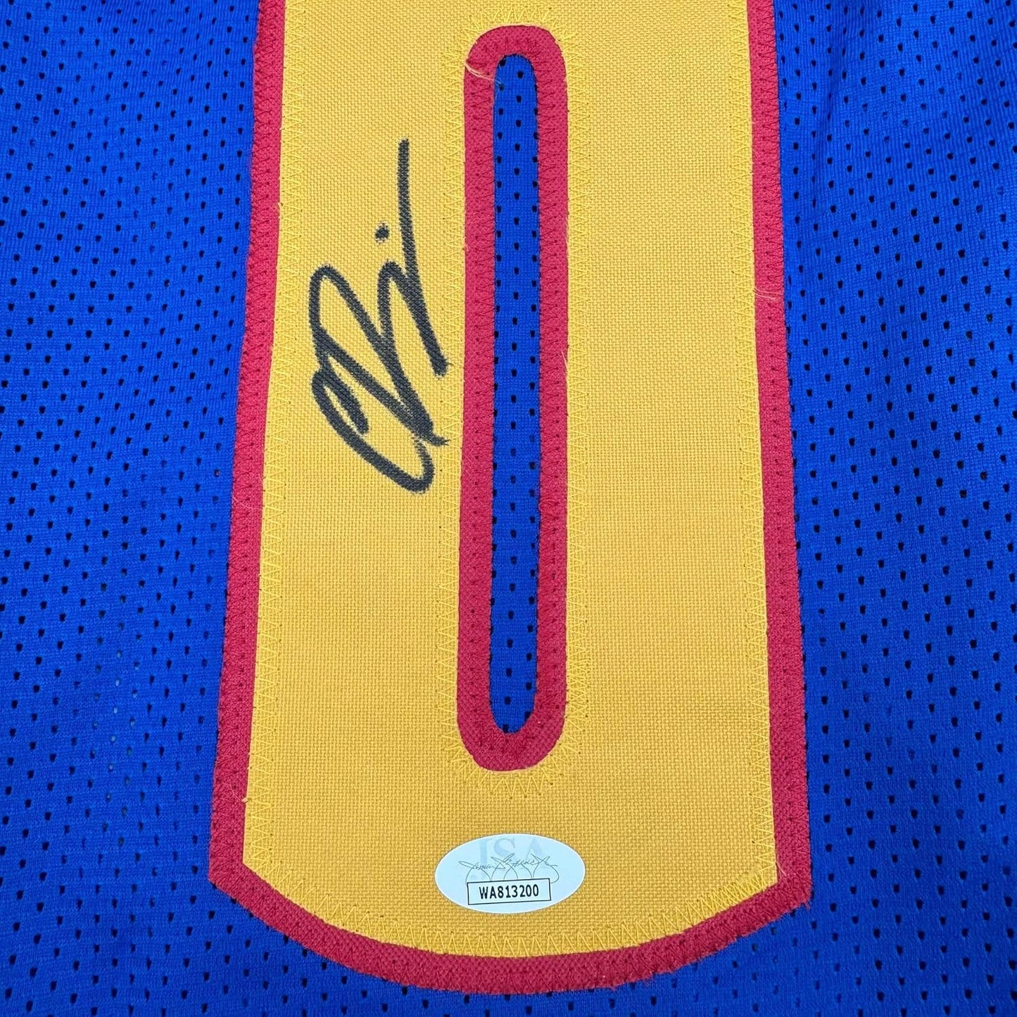 Framed Autographed/Signed Christian Braun 35x39 Denver Royal Blue Basketball Jersey JSA COA