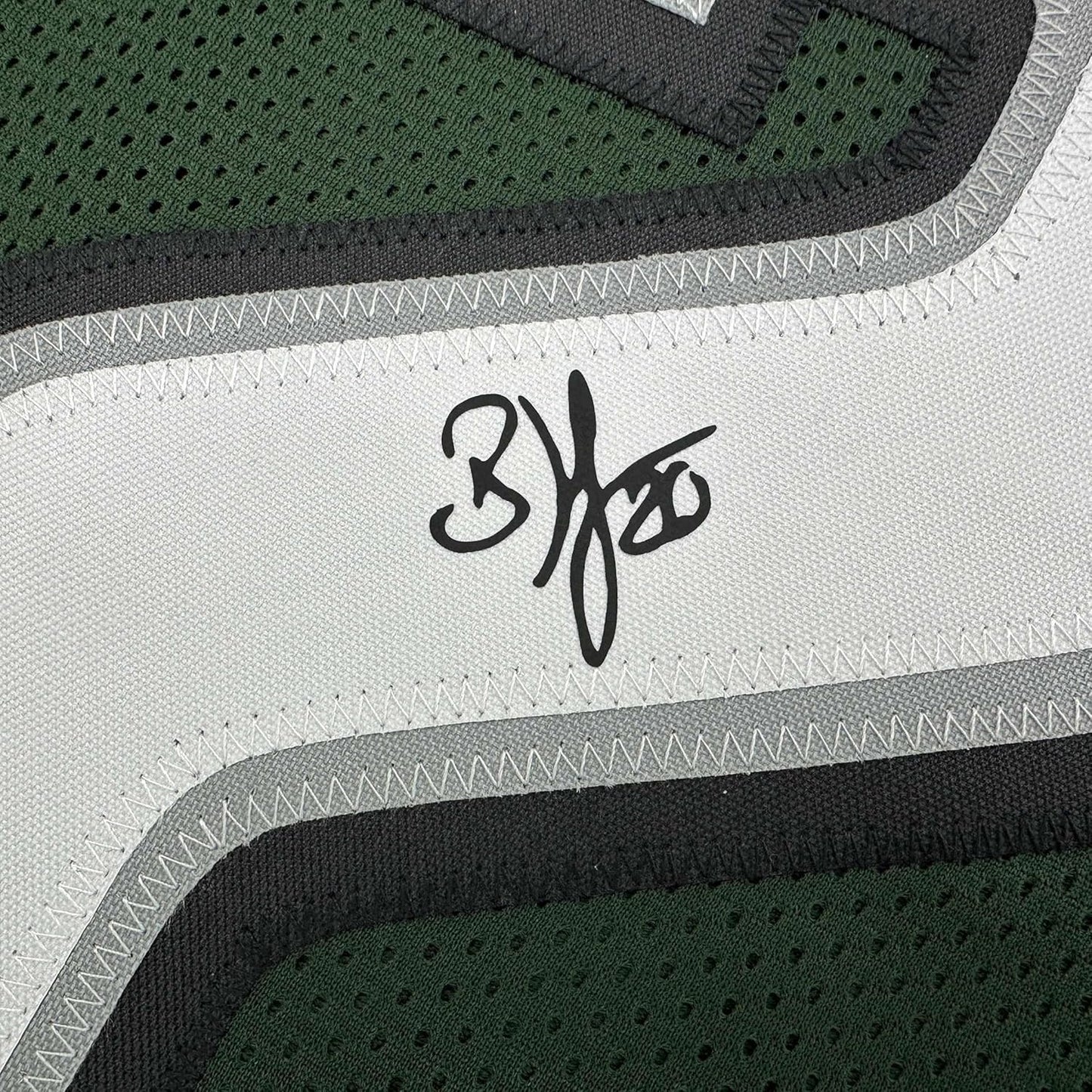 Framed Facsimile Autographed Brian Dawkins 35x39 Philadelphia Green Reprint Laser Auto Football Jersey
