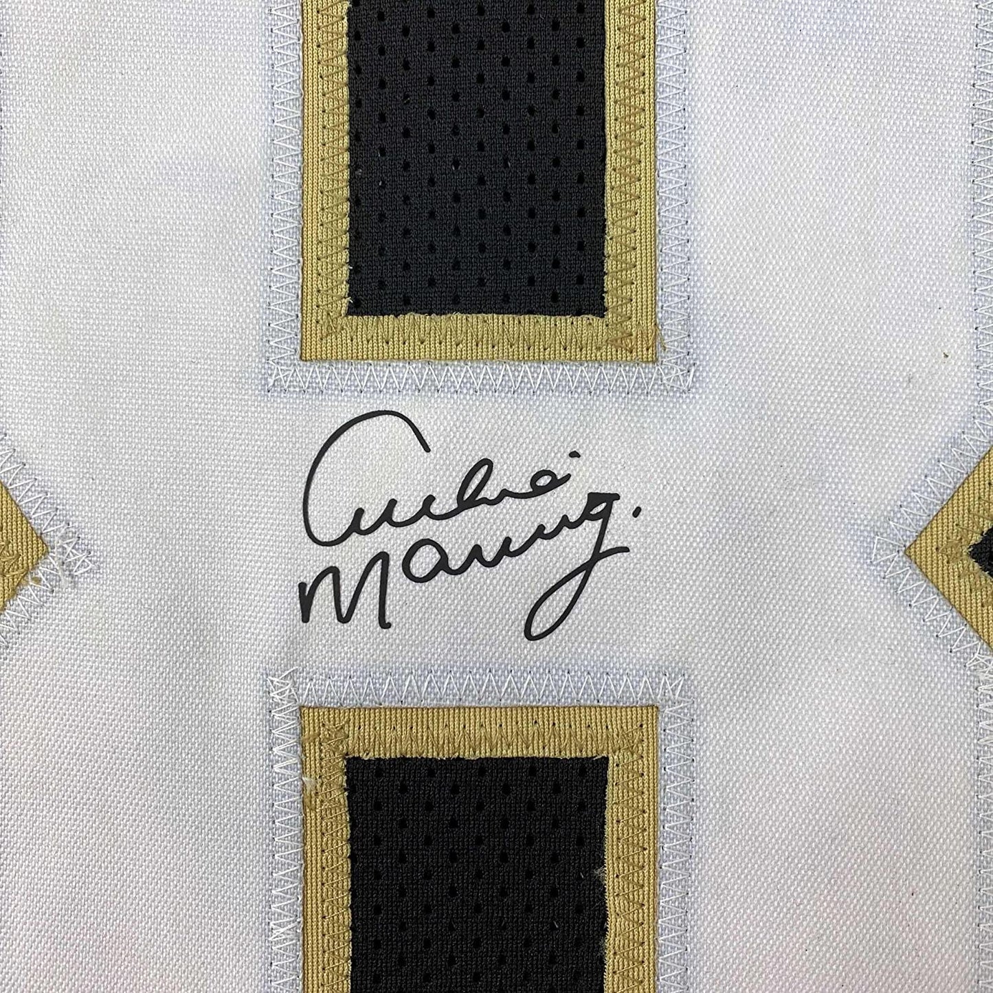 Framed Facsimile Autographed Archie Manning 35x39 New Orleans Black Reprint Laser Auto Football Jersey