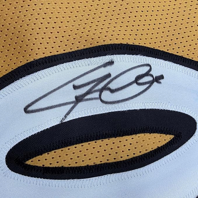 Framed Autographed/Signed Gilbert Arenas 35x39 Washington Gold Basketball Jersey Beckett BAS COA