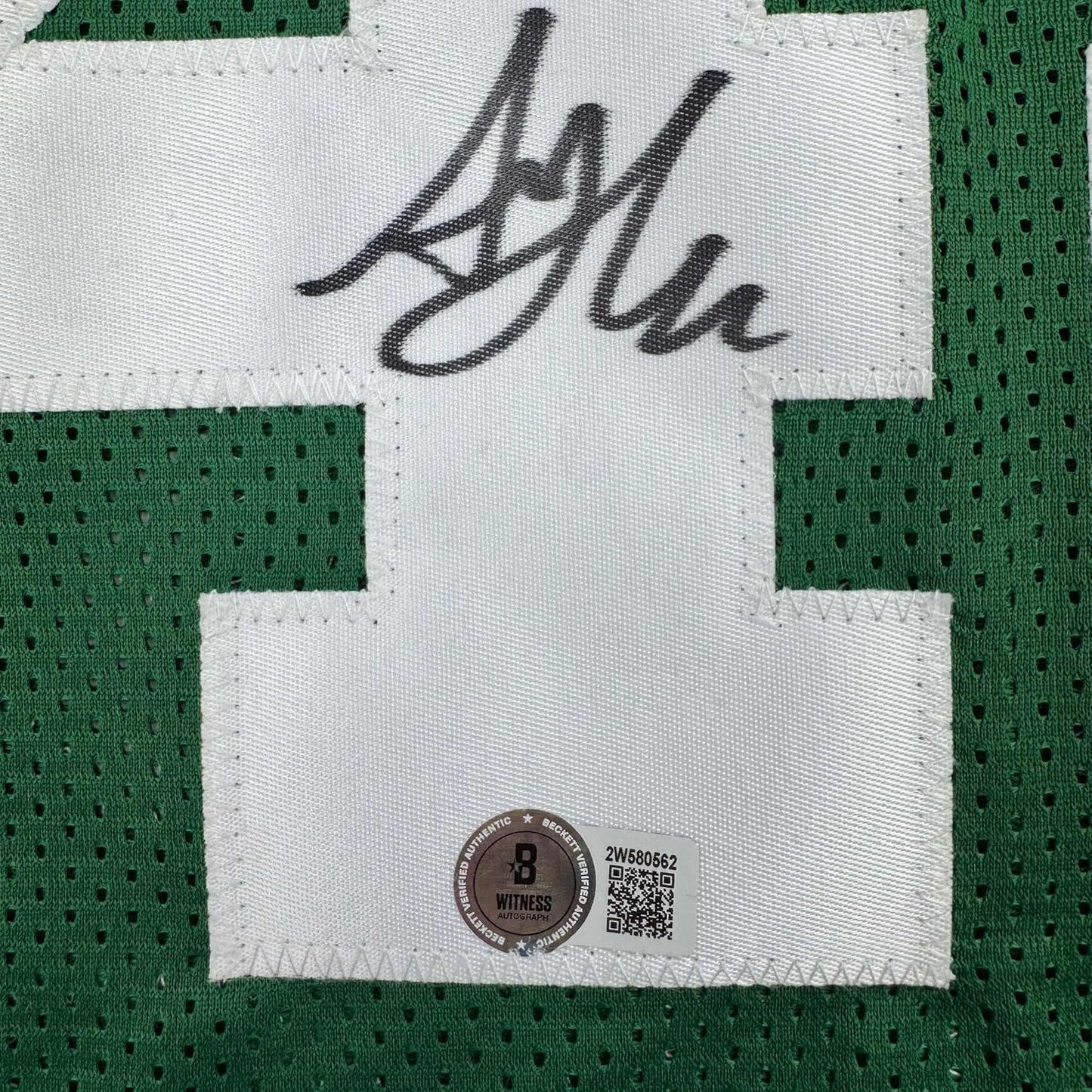 Framed Autographed/Signed Al Horford 35x39 Boston Green Basketball Jersey Beckett COA