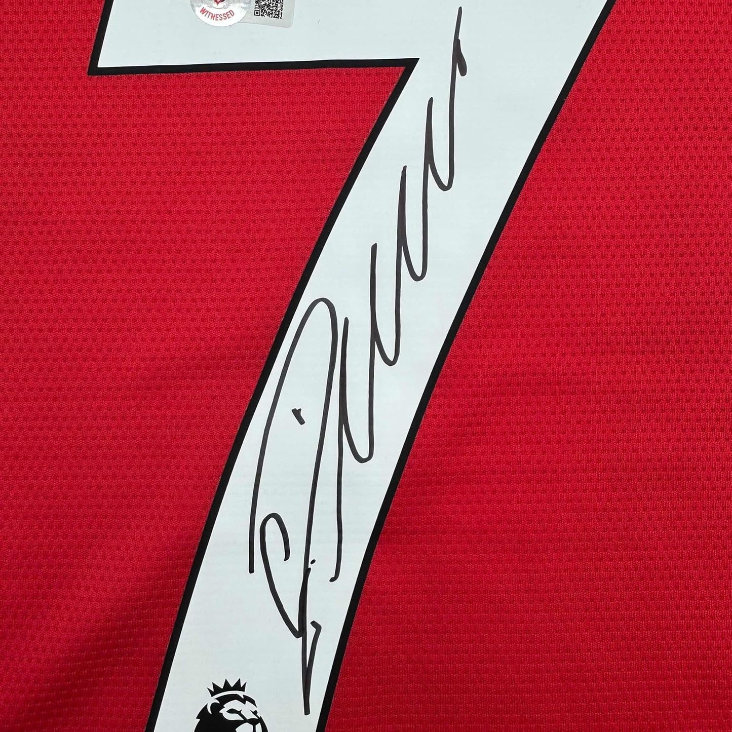 Framed Autographed/Signed Cristiano Ronaldo 35x39 Manchester United Red Soccer Jersey Beckett BAS COA