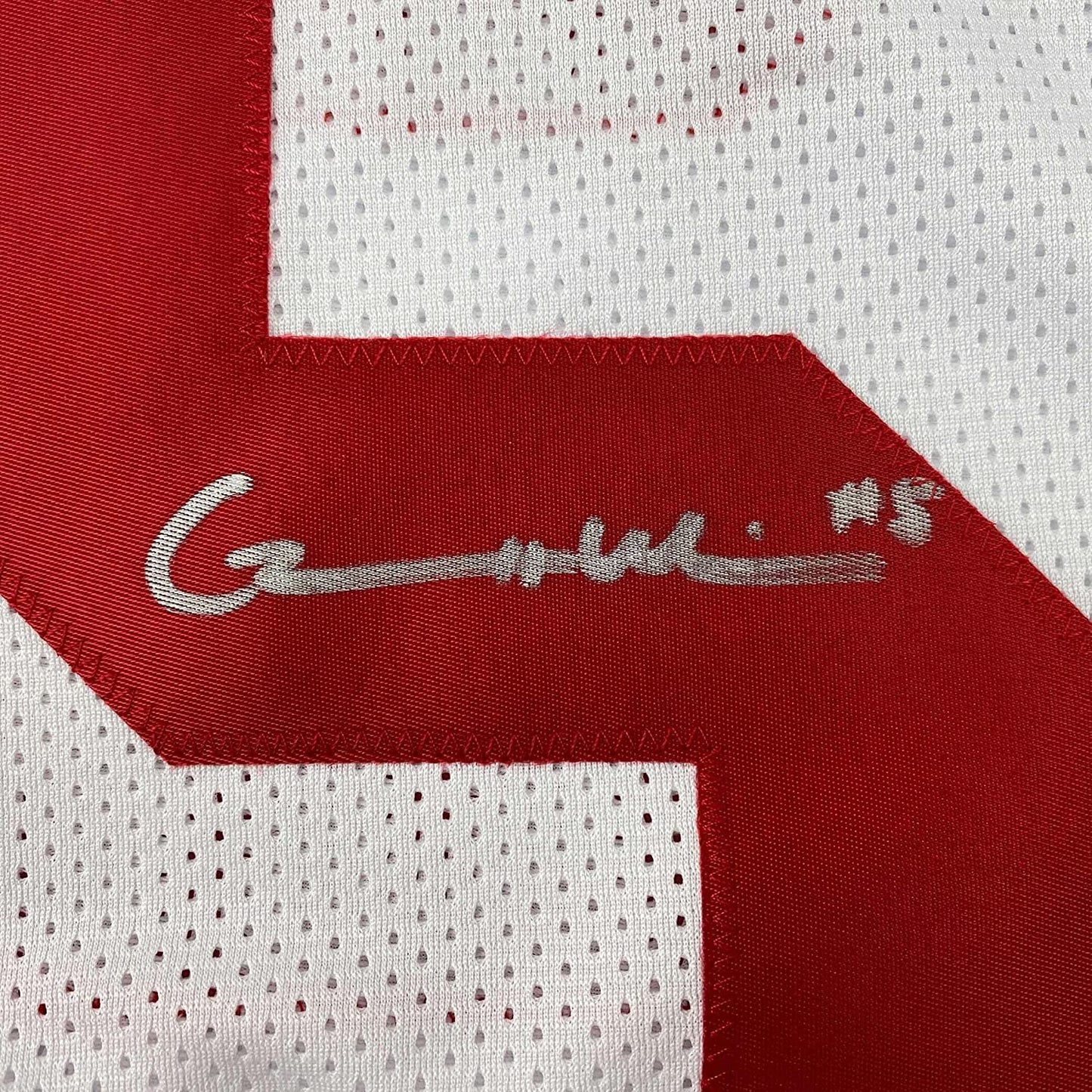 Framed Autographed/Signed Garrett Wilson 35x39 Ohio State White College Football Jersey JSA COA