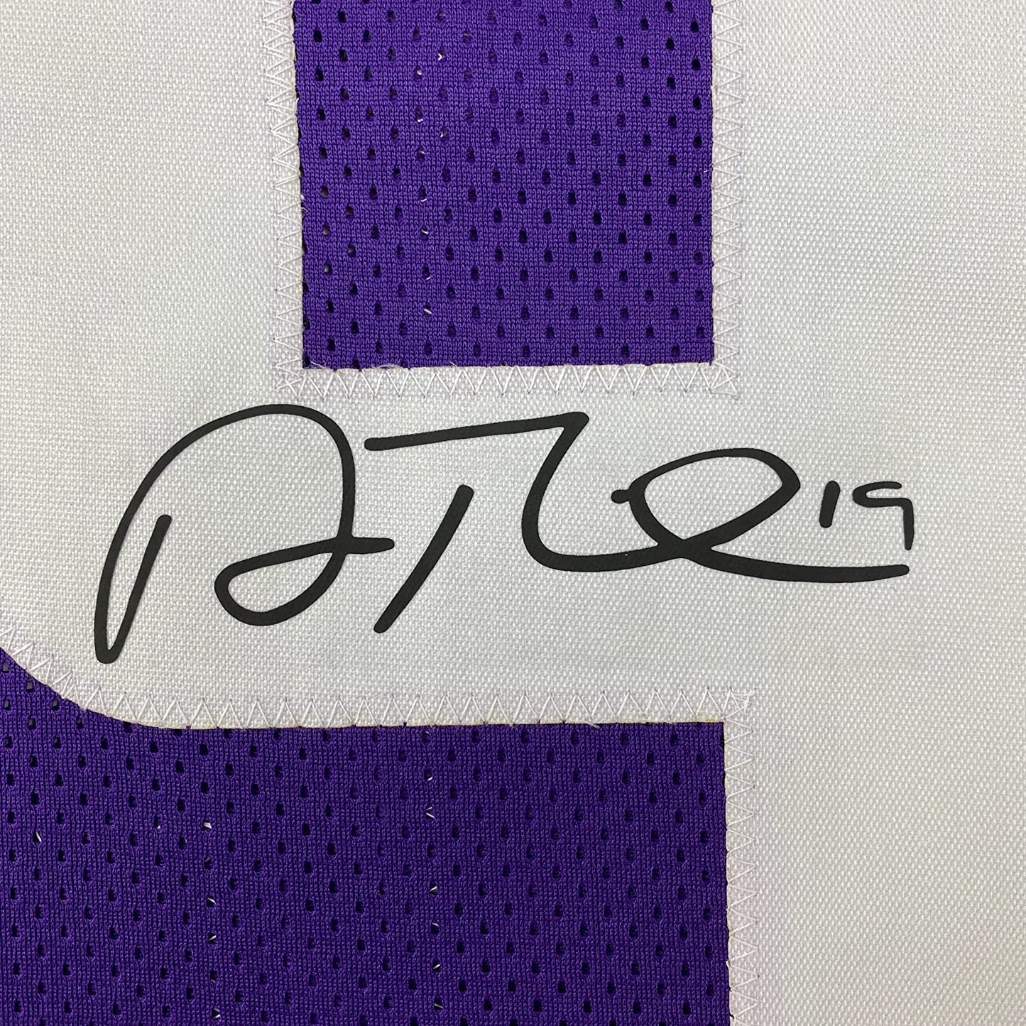 Framed Facsimile Autographed Adam Thielen 35x39 Minnesota Purple Reprint Laser Auto Football Jersey