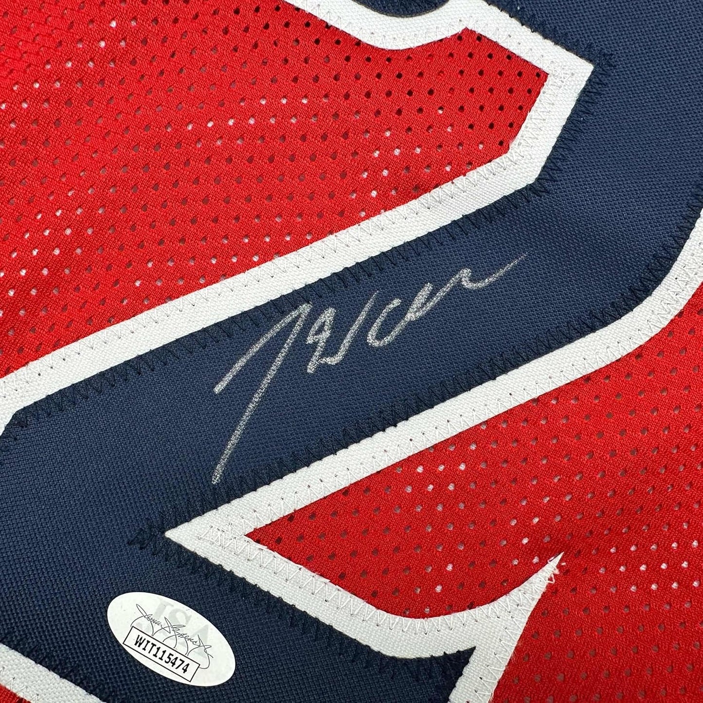 Framed Autographed/Signed John Wall 35x39 Washington Red Basketball Jersey JSA COA