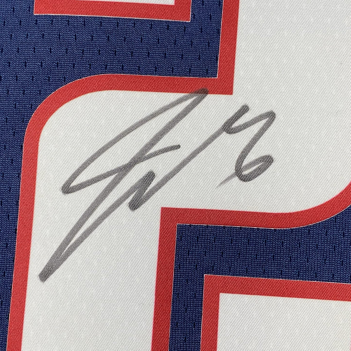 Framed Autographed/Signed Jamal Murray 35x39 Denver Nuggets Dark Blue Authentic Basketball Jersey Fanatics COA
