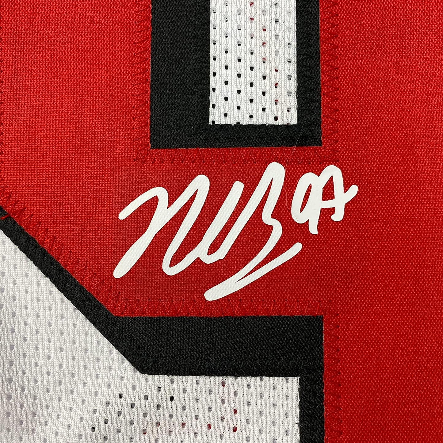 Framed Facsimile Autographed Nick Bosa 35x39 San Francisco White Alternate Reprint Laser Auto Football Jersey