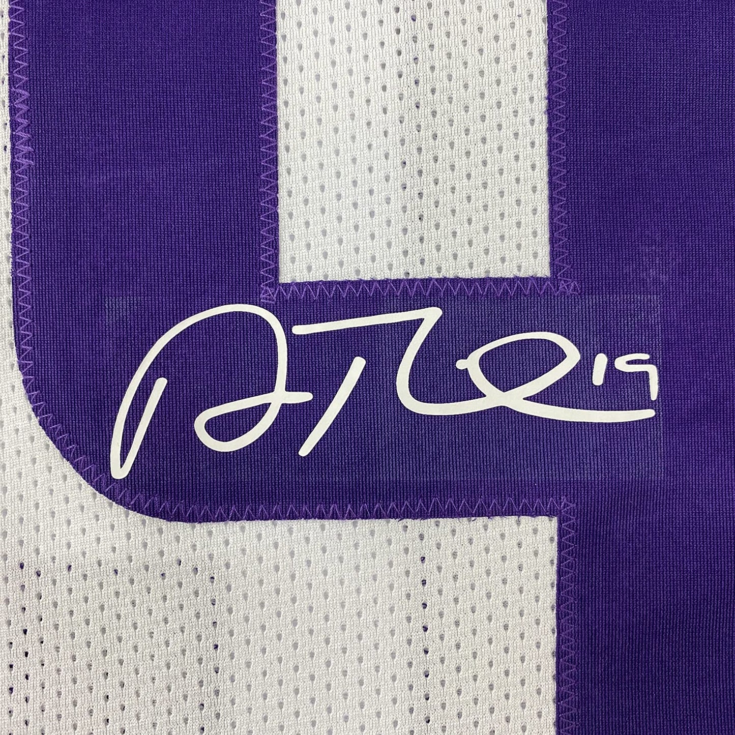 Framed Facsimile Autographed Adam Thielen 35x39 Minnesota White Reprint Laser Auto Football Jersey