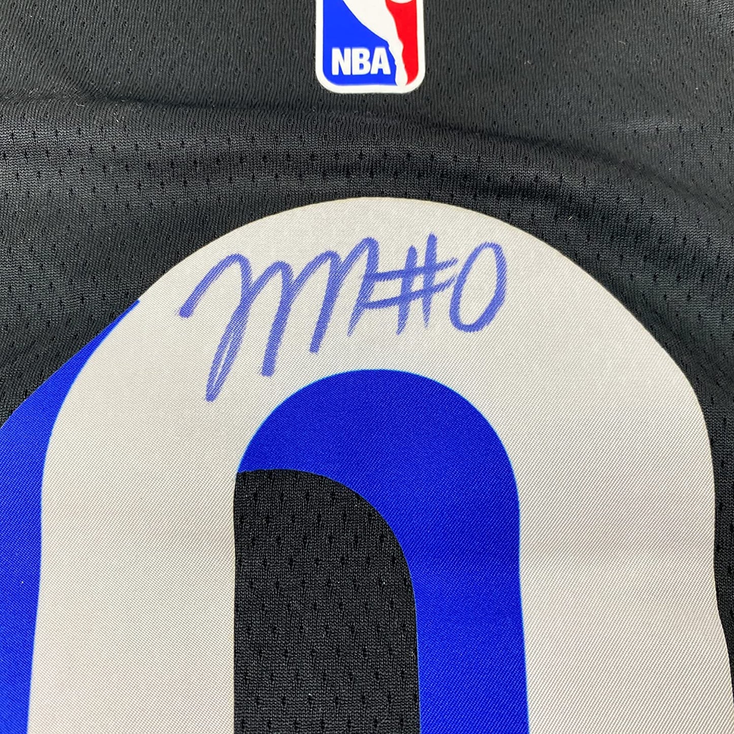 Framed Autographed/Signed Tyrese Maxey 35x39 Philadelphia 76ers Sixers Black City Edition Basketball Jersey JSA COA