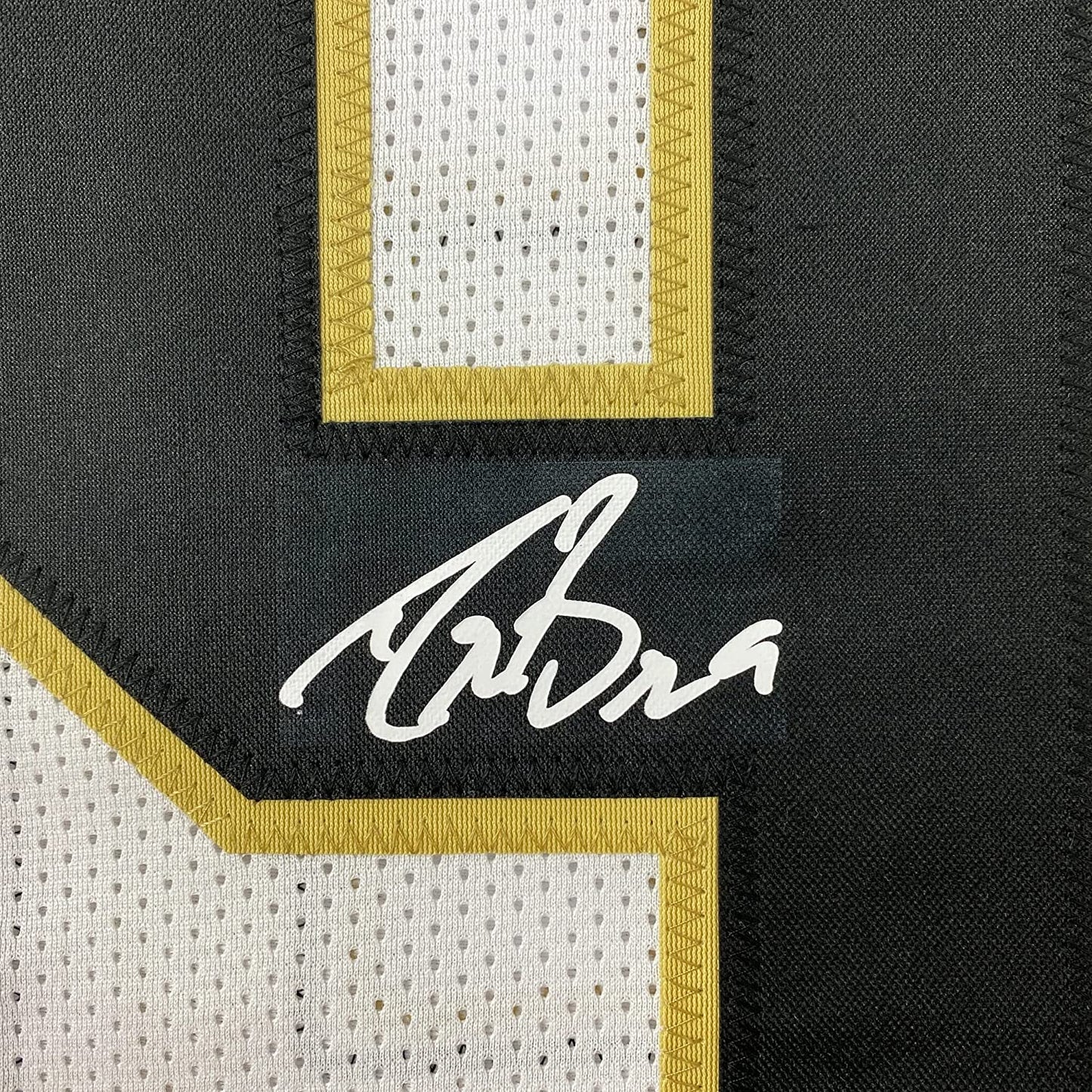 Framed Facsimile Autographed Drew Brees 35x39 New Orleans White Reprint Laser Auto Football Jersey