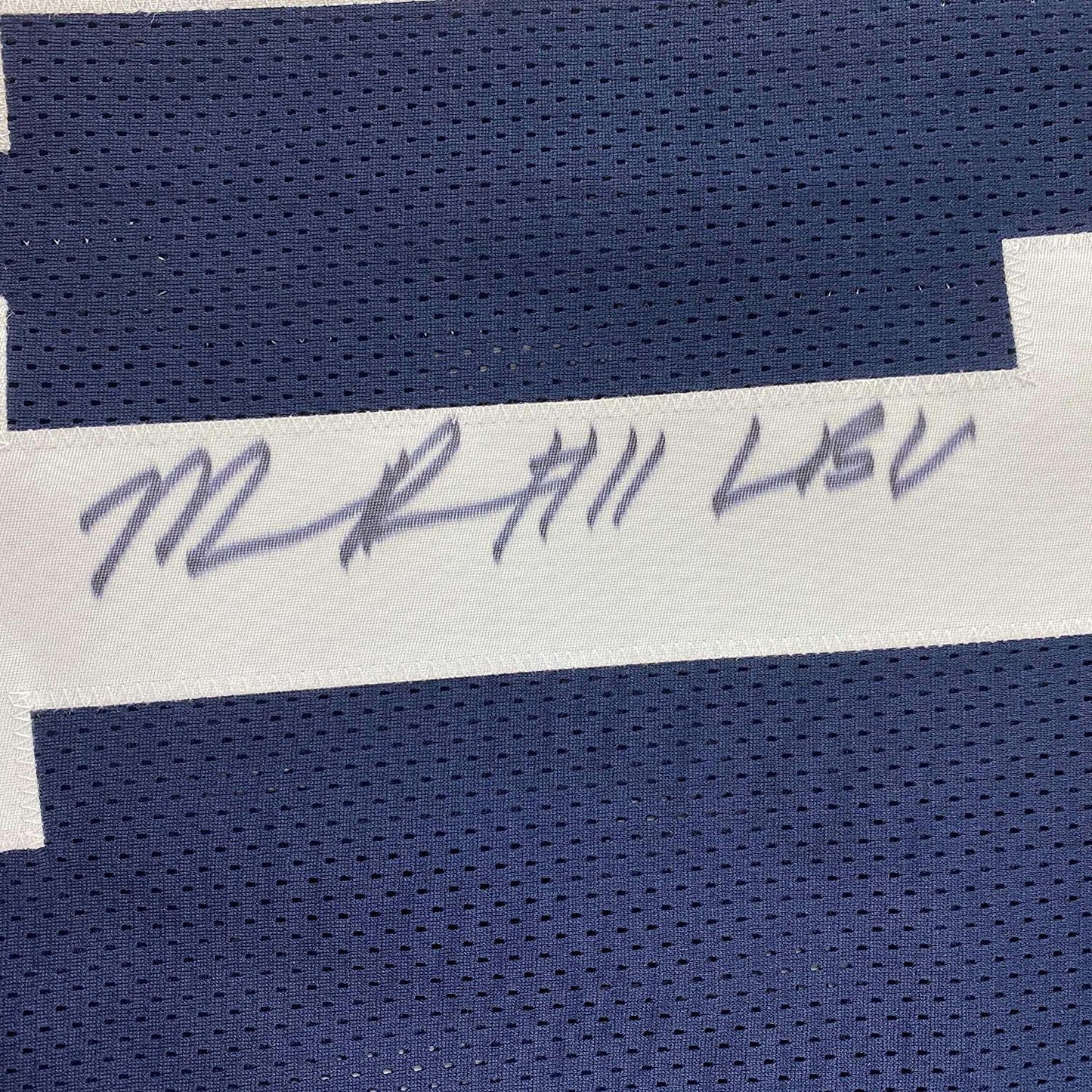 Framed Autographed/Signed Micah 35x39 Parsons Penn State Blue College Football Jersey JSA COA