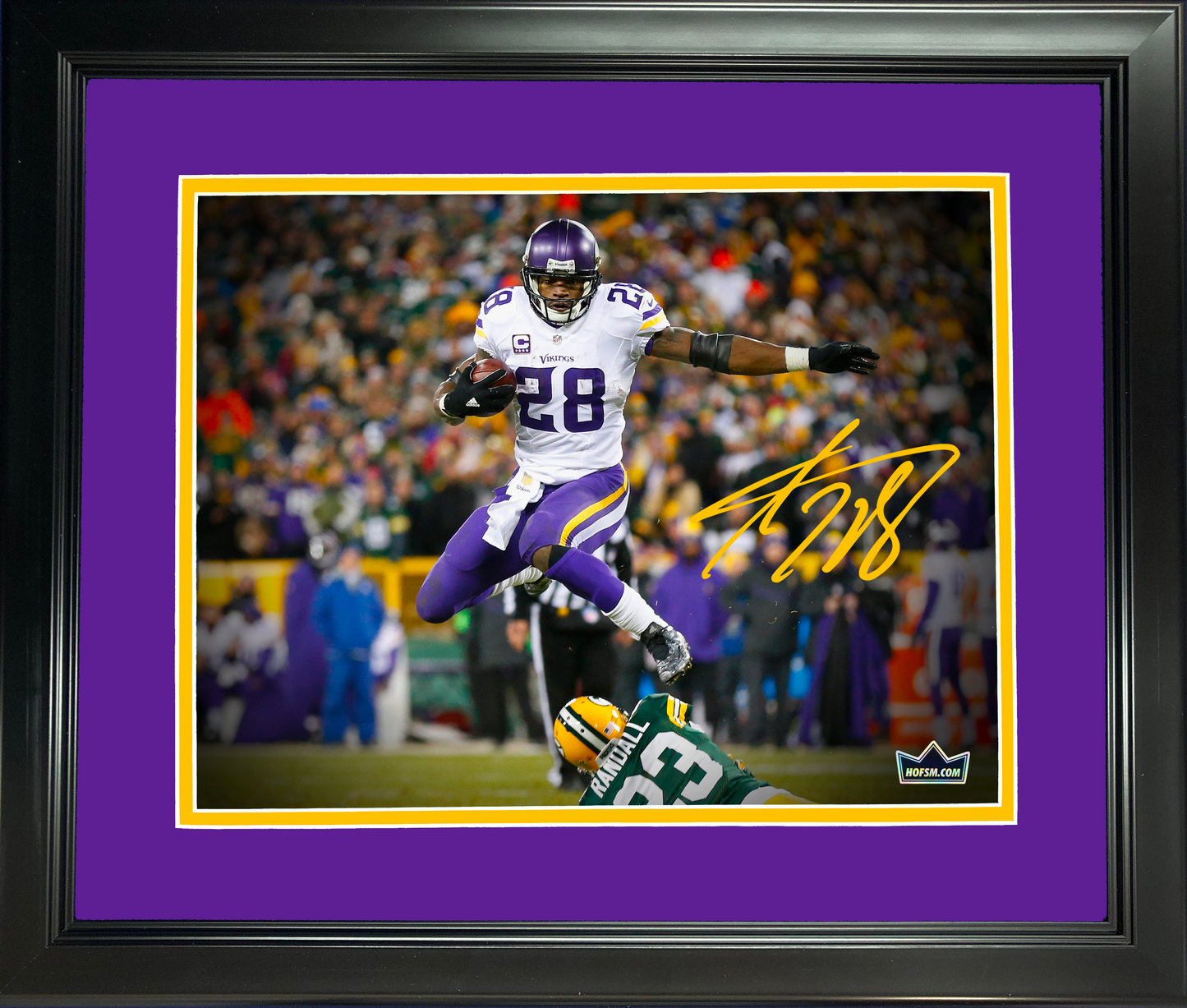 Framed Adrian Peterson Minnesota Vikings Facsimile Laser Engraved Signature Auto 11"x14"Football Photo HOFSM Holo