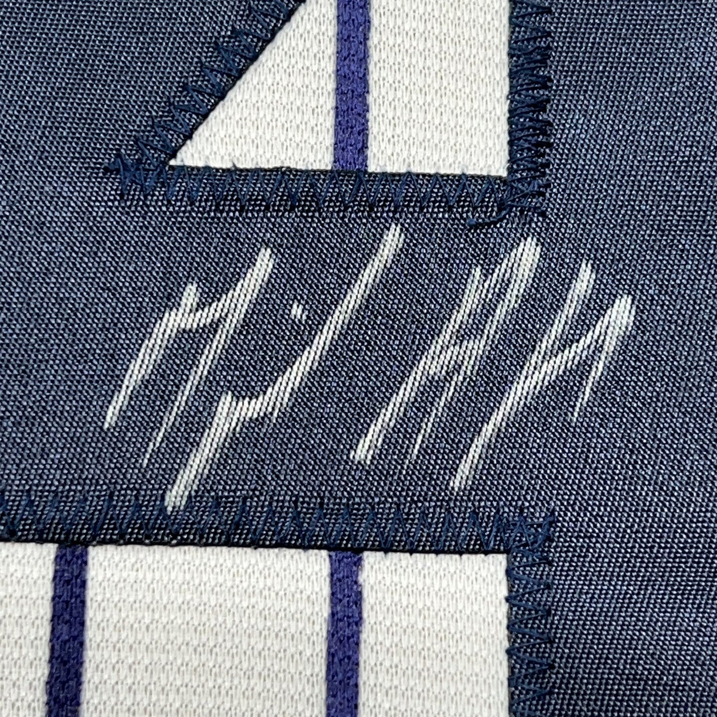 Framed Autographed/Signed Miguel Andujar 35x39 New York Pinstripe Baseball Jersey Beckett BAS COA