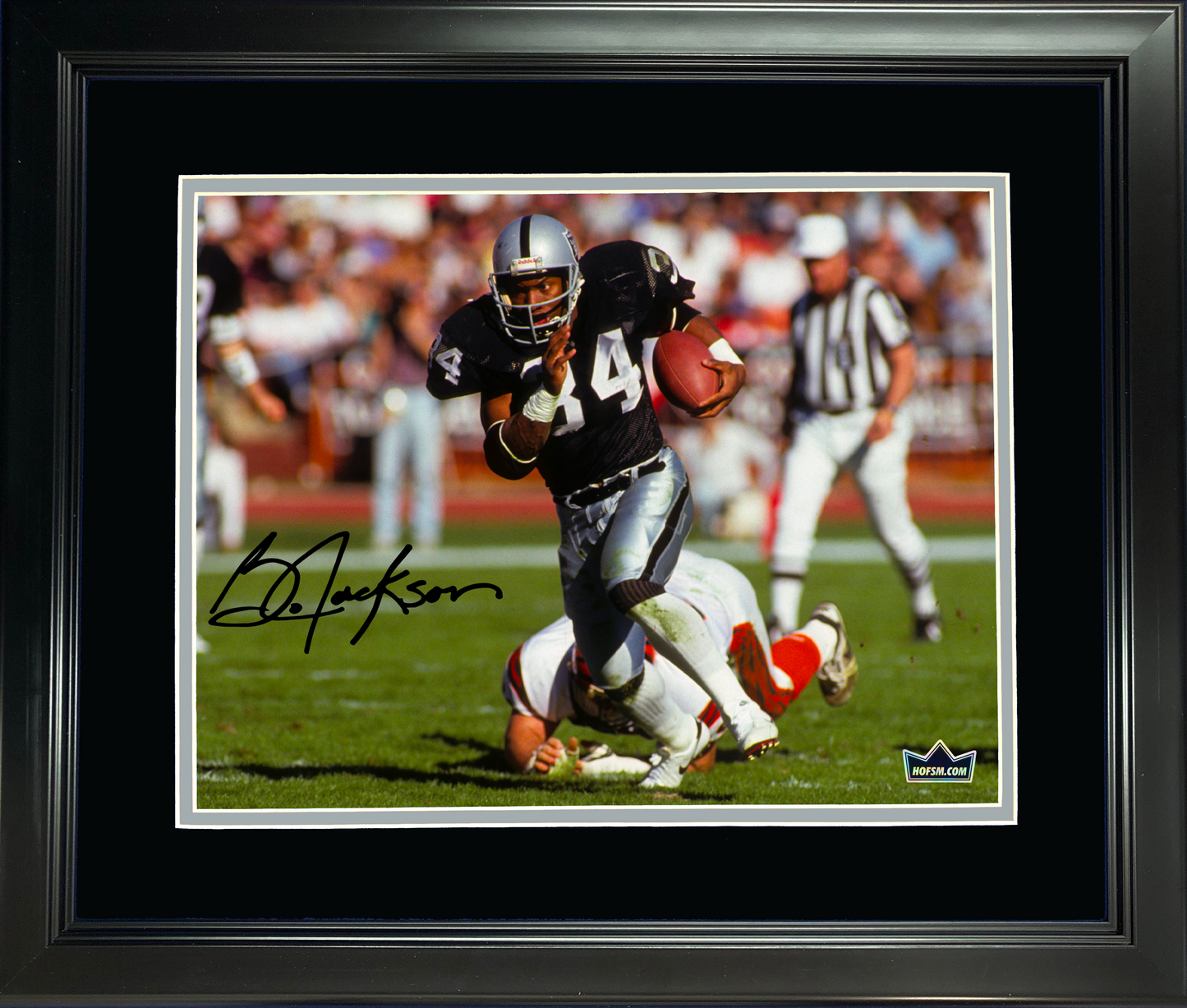 Framed Bo Jackson Oakland Las Vegas Raiders Facsimile Laser Engraved Signature Auto 11"x14" Football Photo HOFSM Holo