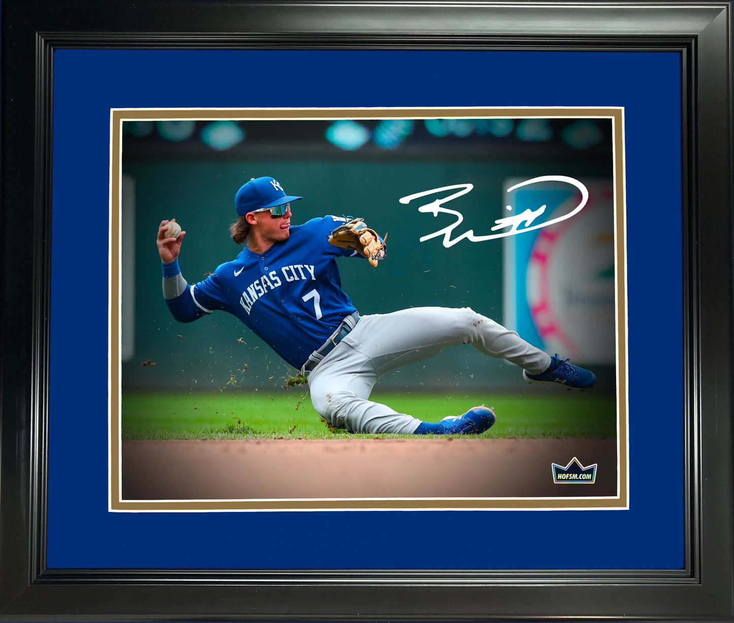 Framed Bobby Witt Jr. Kansas City Royals Facsimile Laser Engraved Signature Auto 11"x14" Baseball Photo HOFSM Holo
