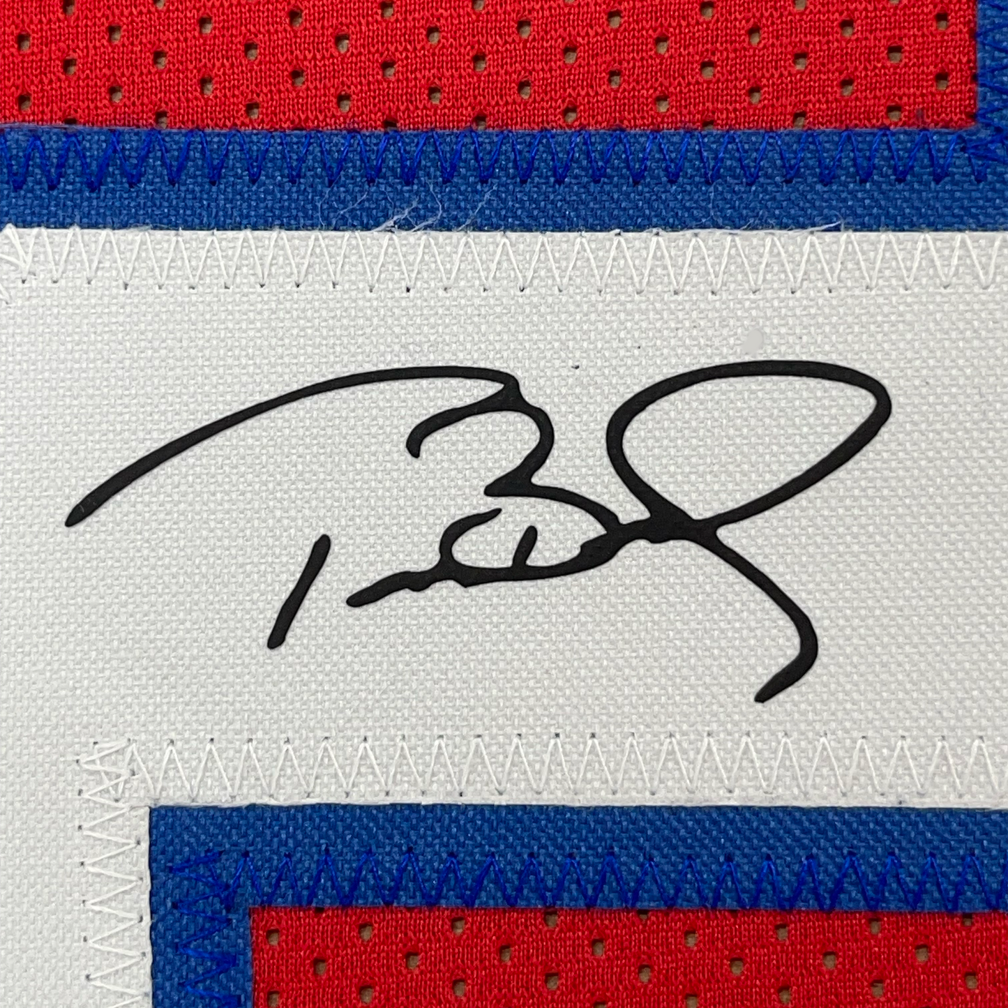 Framed Facsimile Autographed Tom Brady 35x39 New England Red Reprint Laser Auto Football Jersey