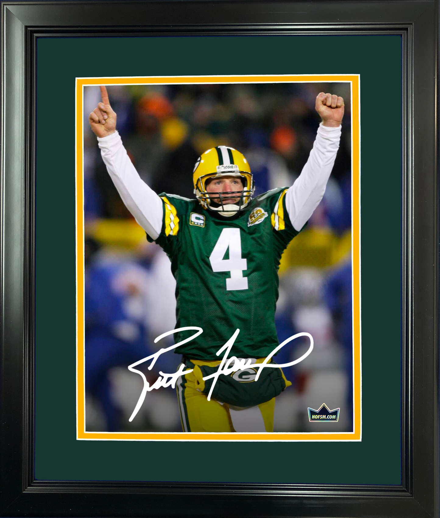 Framed Brett Favre Green Bay Packers Facsimile Laser Engraved Signature Auto 11"x14" Football Photo HOFSM Holo