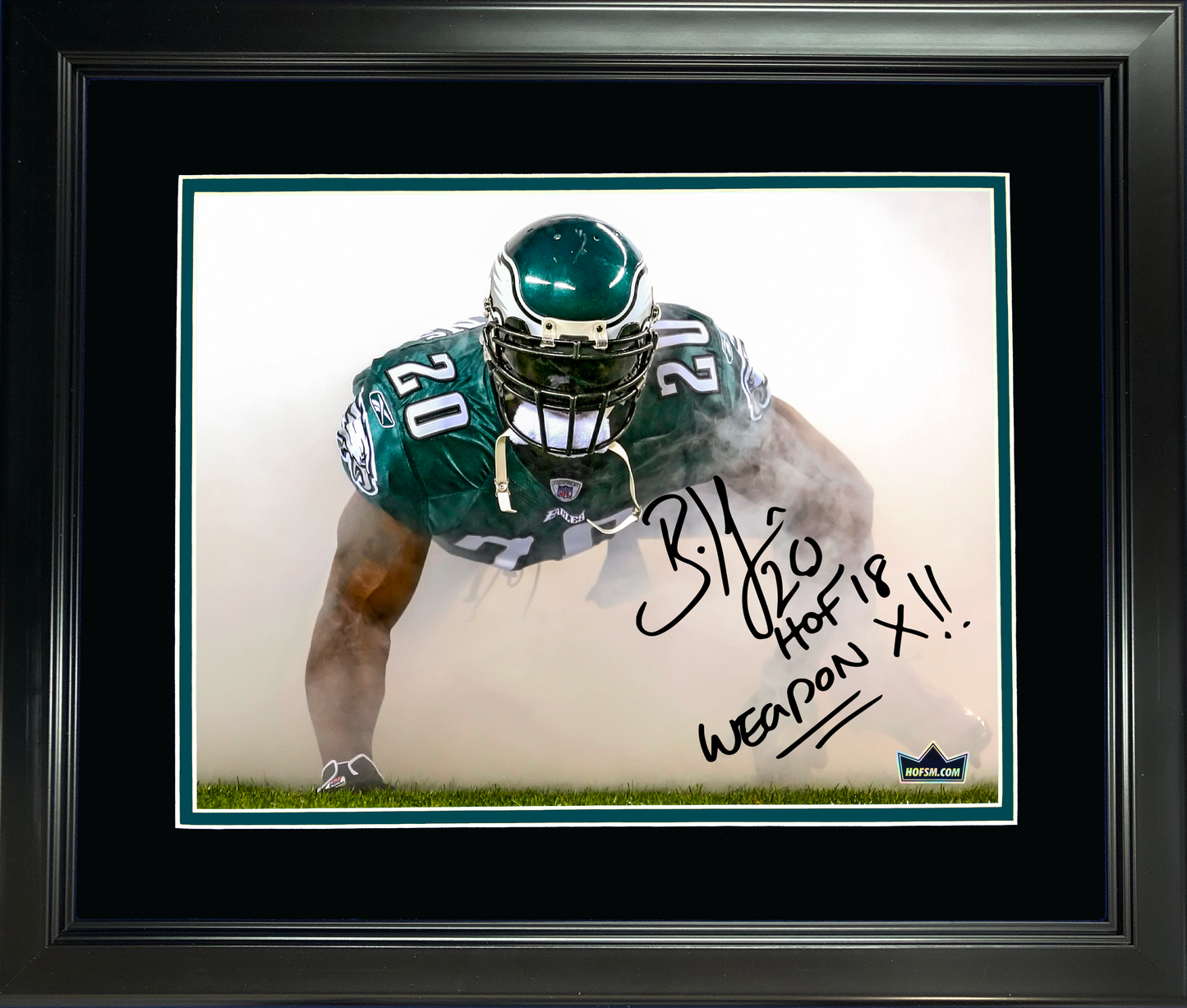 Framed Brian Dawkins HOF 18 Weapon X Facsimile Laser Engraved Signature Auto Philadelphia Eagles 11"x14" Football Photo HOFSM Holo