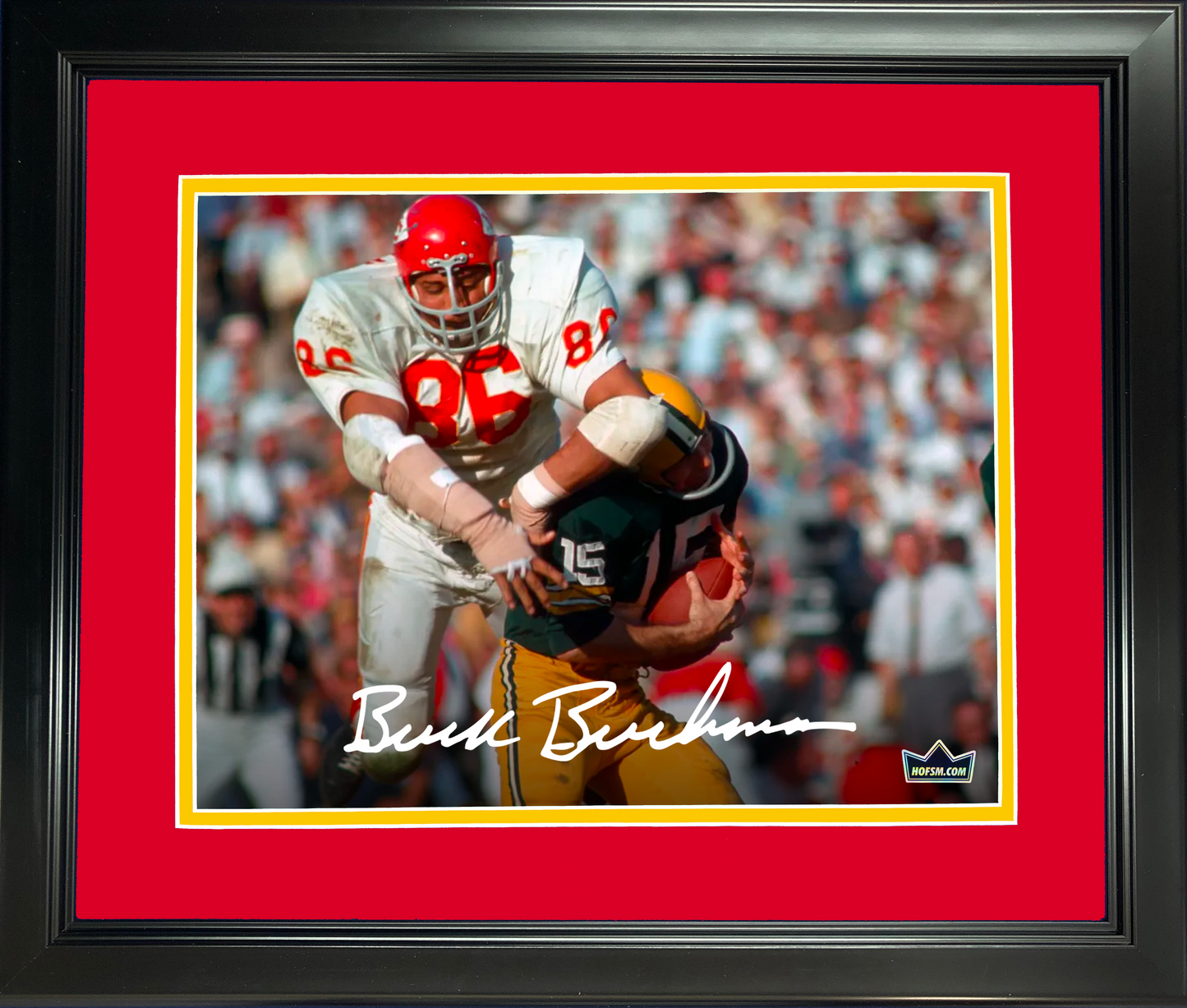 Framed Buck Buchanan Kansas City Chiefs Facsimile Laser Engraved Signature Auto 11"x14" Football Photo HOFSM Holo