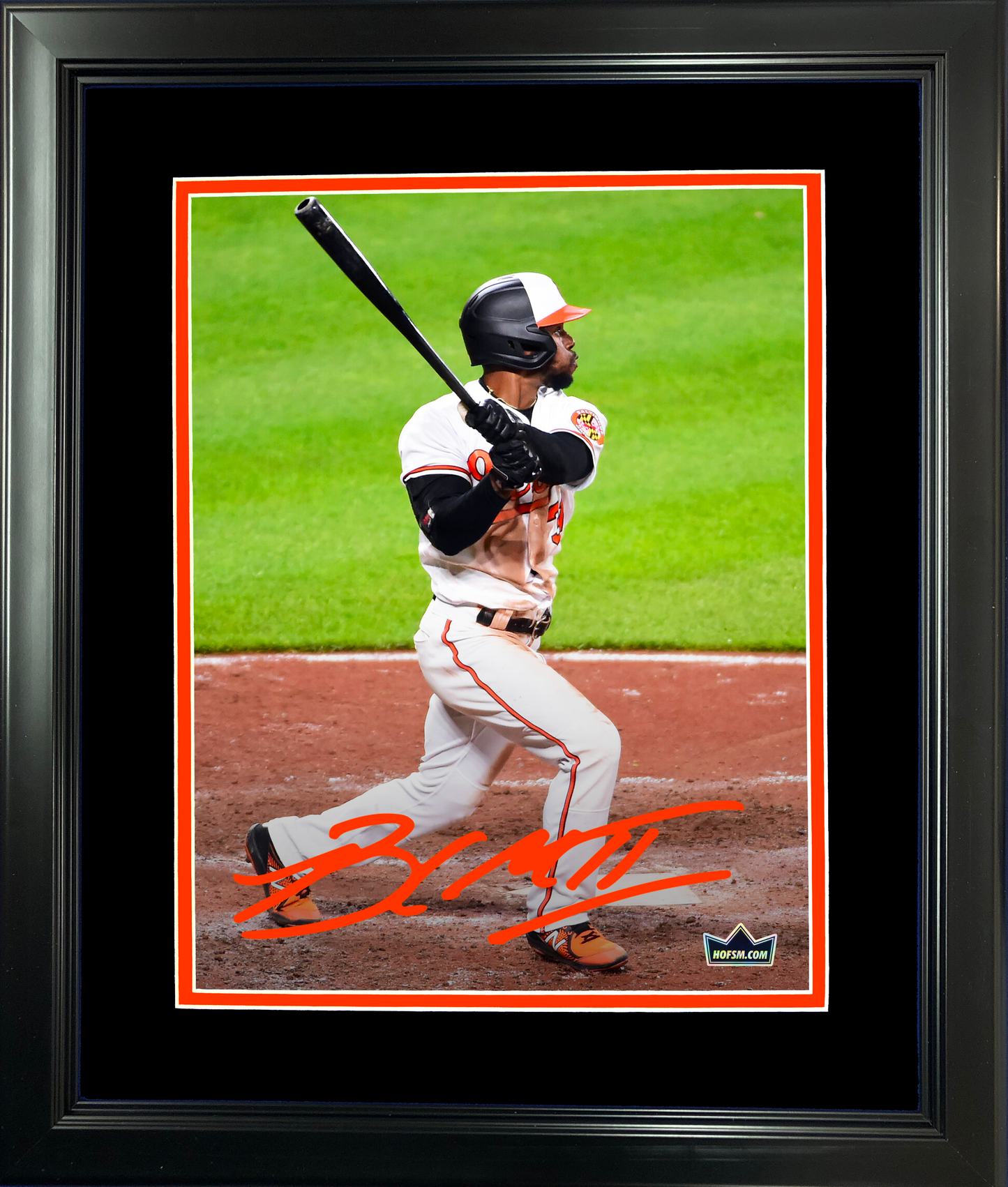 Framed Cedric Mullins Facsimile Laser Engraved Signature Auto Baltimore Orioles 11"x14" Baseball Photo HOFSM Holo