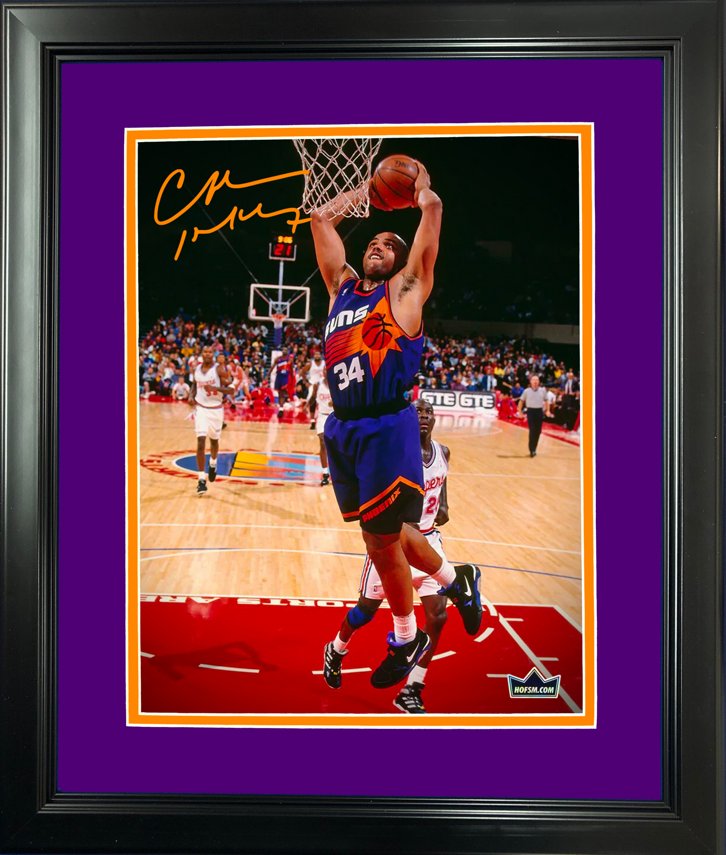 Framed Charles Barkley Facsimile Laser Engraved Signature Auto 11"x14" Basketball Photo HOFSM Holo