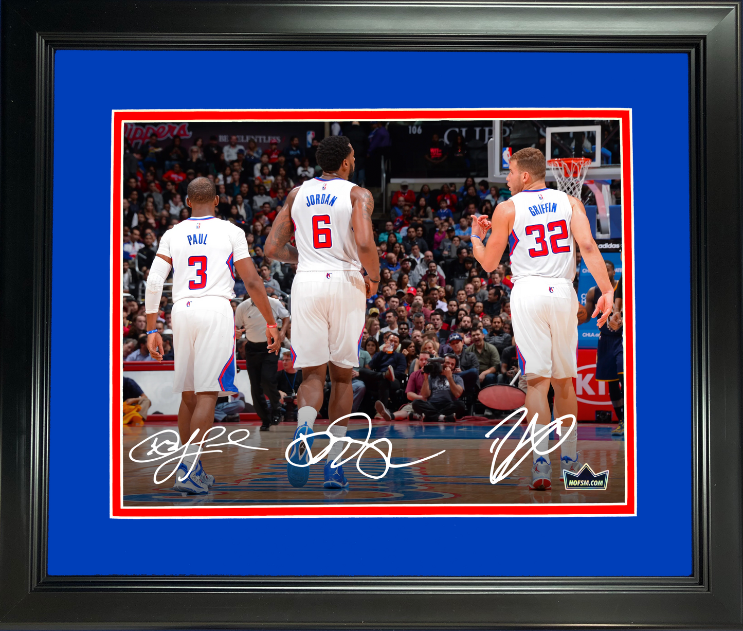 Framed Chris Paul, Blake Griffin & DeAndre Jordan Lob City Facsimile Laser Engraved Signature Auto 11"x14" Basketball Photo HOFSM Holo