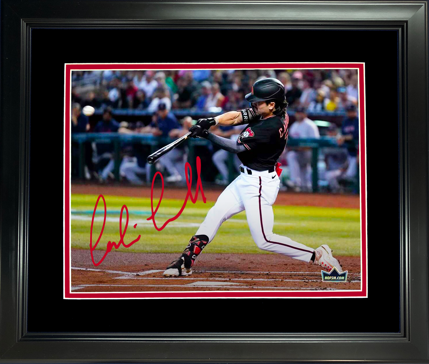 Framed Corbin Carroll Arizona Diamondbacks Facsimile Laser Engraved Signature Auto 11"x14" Baseball Photo HOFSM Holo
