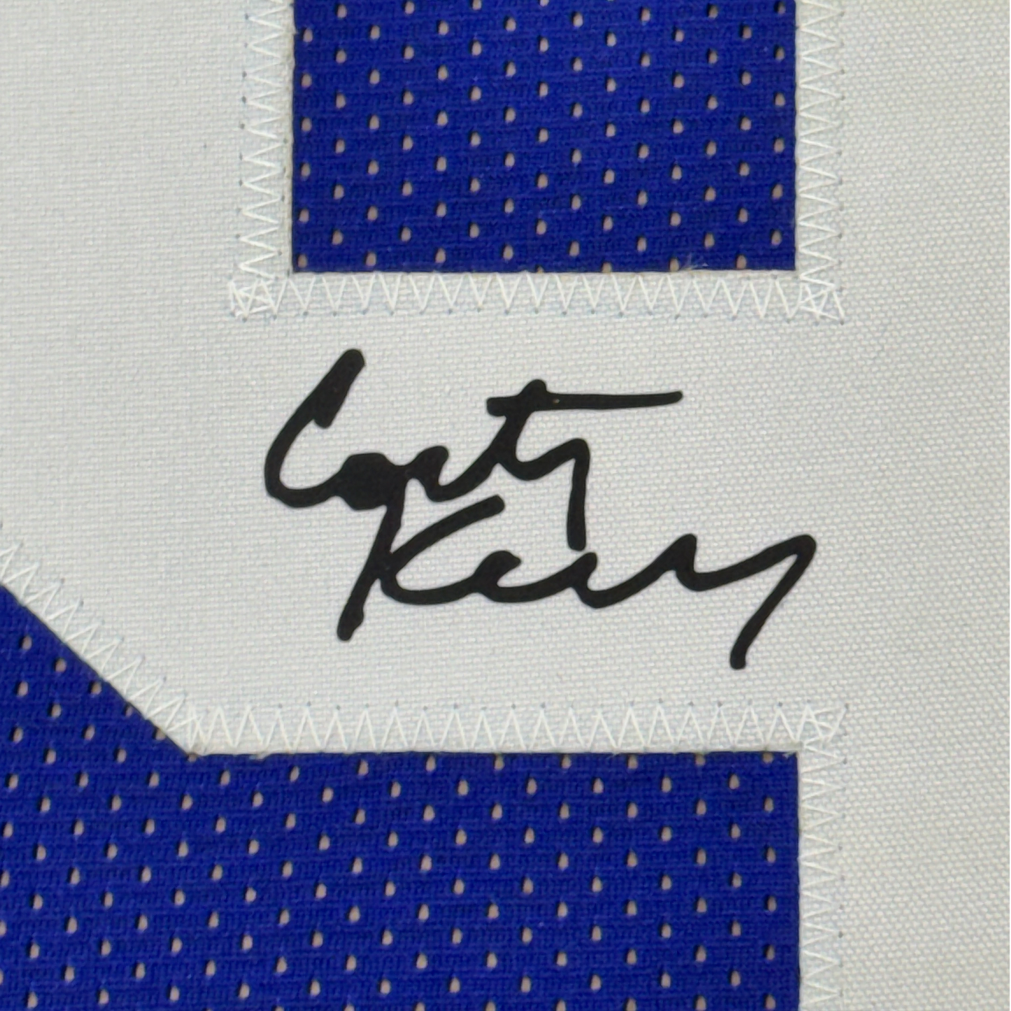 Framed Facsimile Autographed Cortez Kennedy 35x39 Seattle Blue Reprint Laser Auto Football Jersey