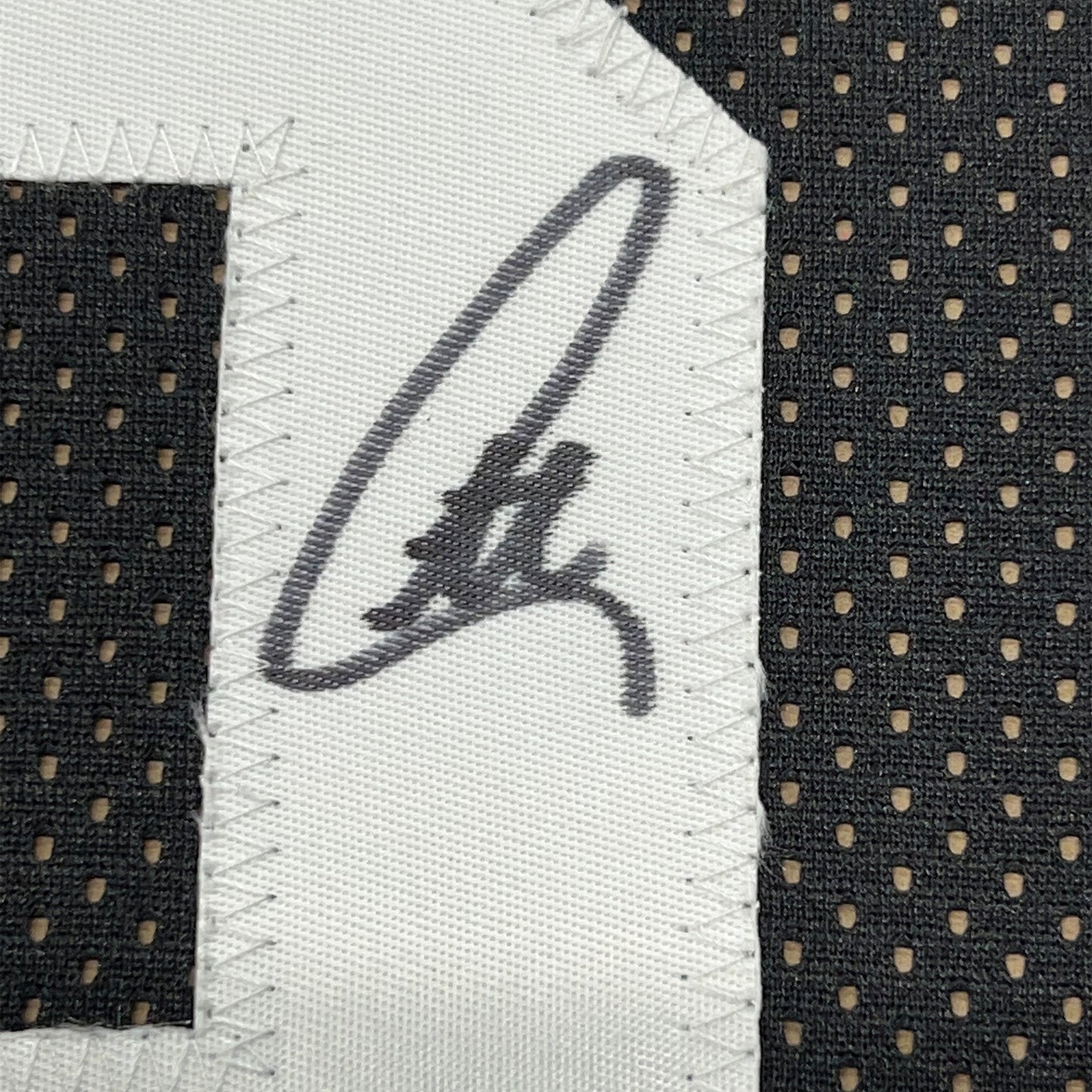 Framed Autographed/Signed Stephen Steph Curry 35x39 Golden State Black Basketball Jersey JSA COA