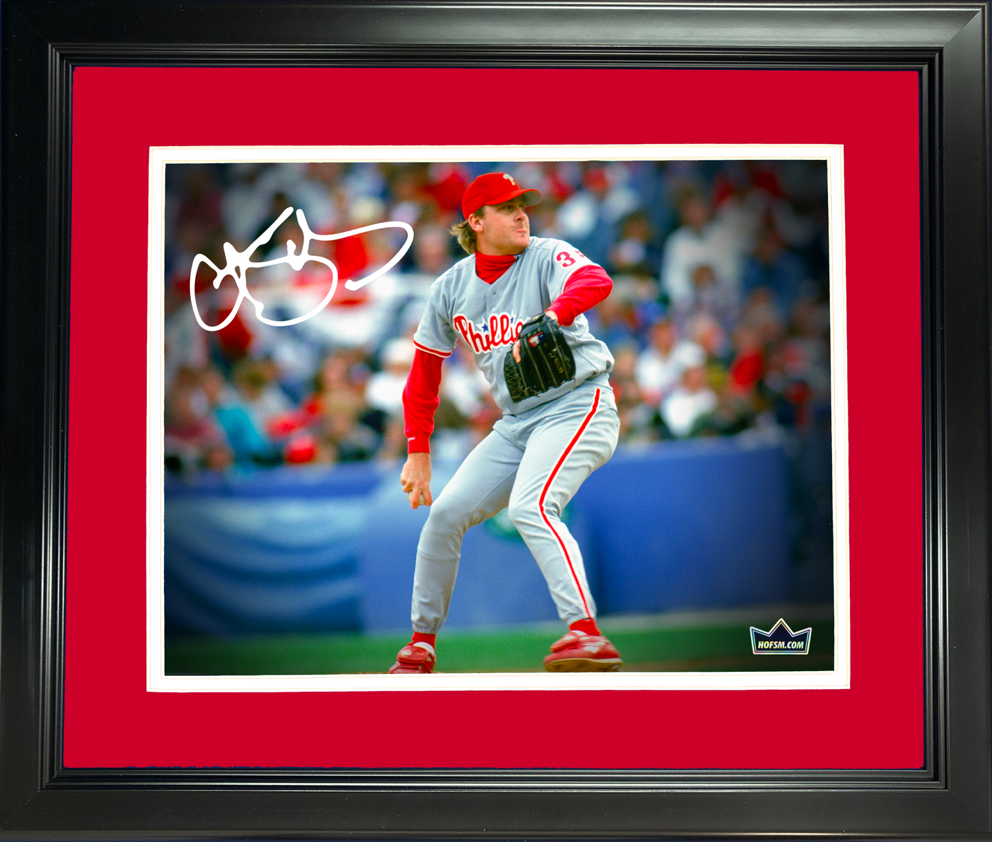Framed Curt Schilling Philadelphia Phillies Facsimile Laser Engraved Signature Auto 11"x14" Baseball Photo HOFSM Holo