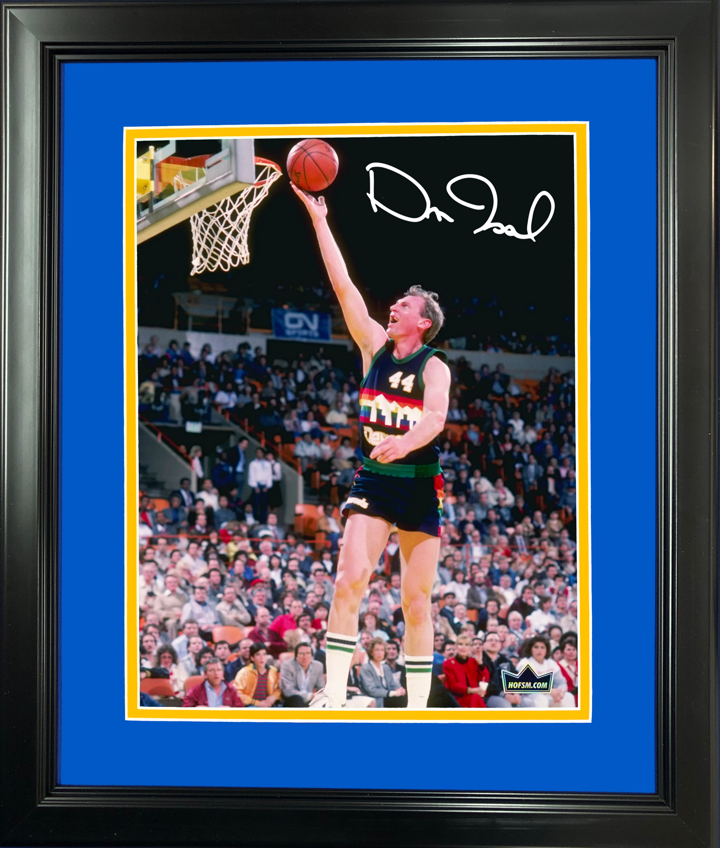 Framed Dan Issel Facsimile Laser Engraved Signature Auto 11"x14" Basketball Photo HOFSM Holo